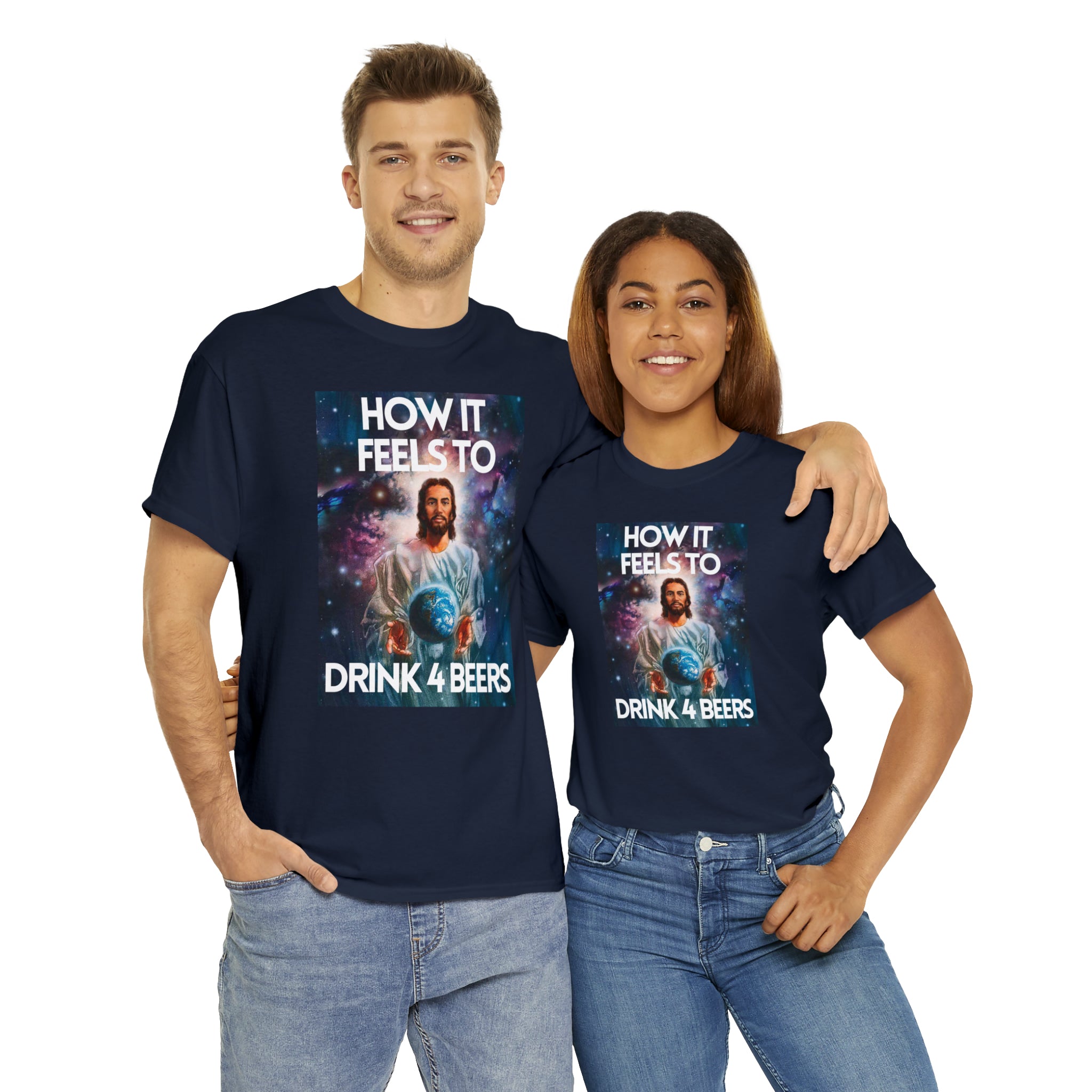 How it feels to drink 4 beers - Unisex Heavy Cotton Tee