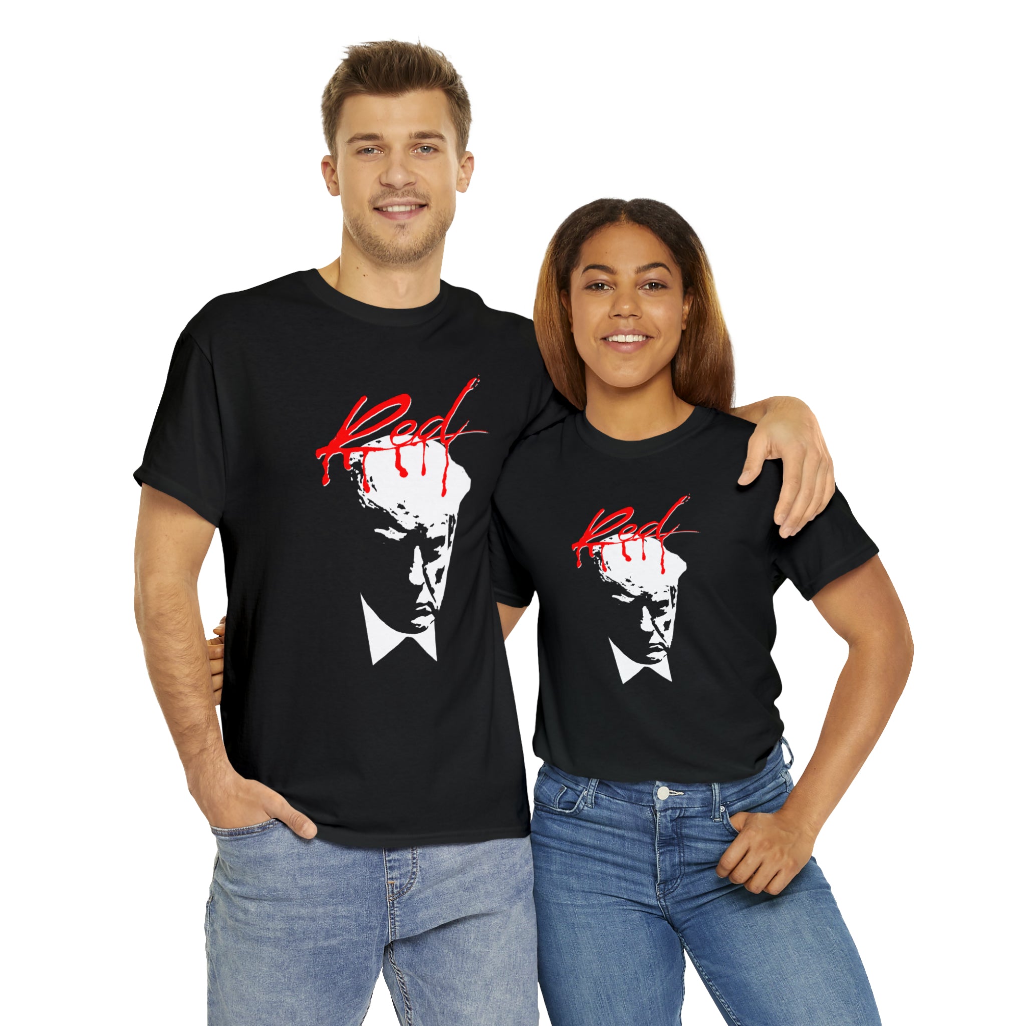 Trump Mugshot Whole Lotta Red Album Cover- Unisex Heavy Cotton Tee