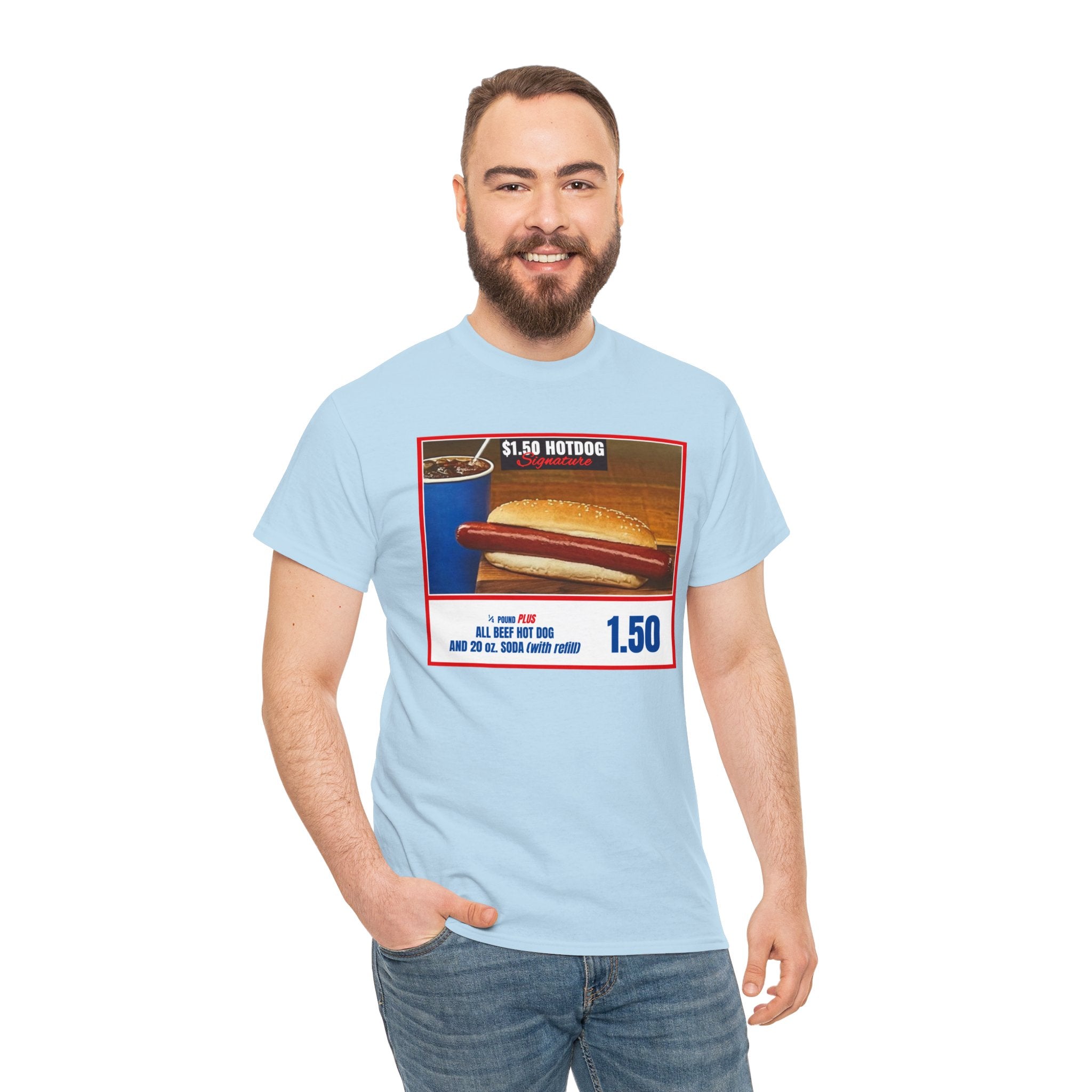 Costco Hotdog (no back quote) - Unisex Heavy Cotton Tee