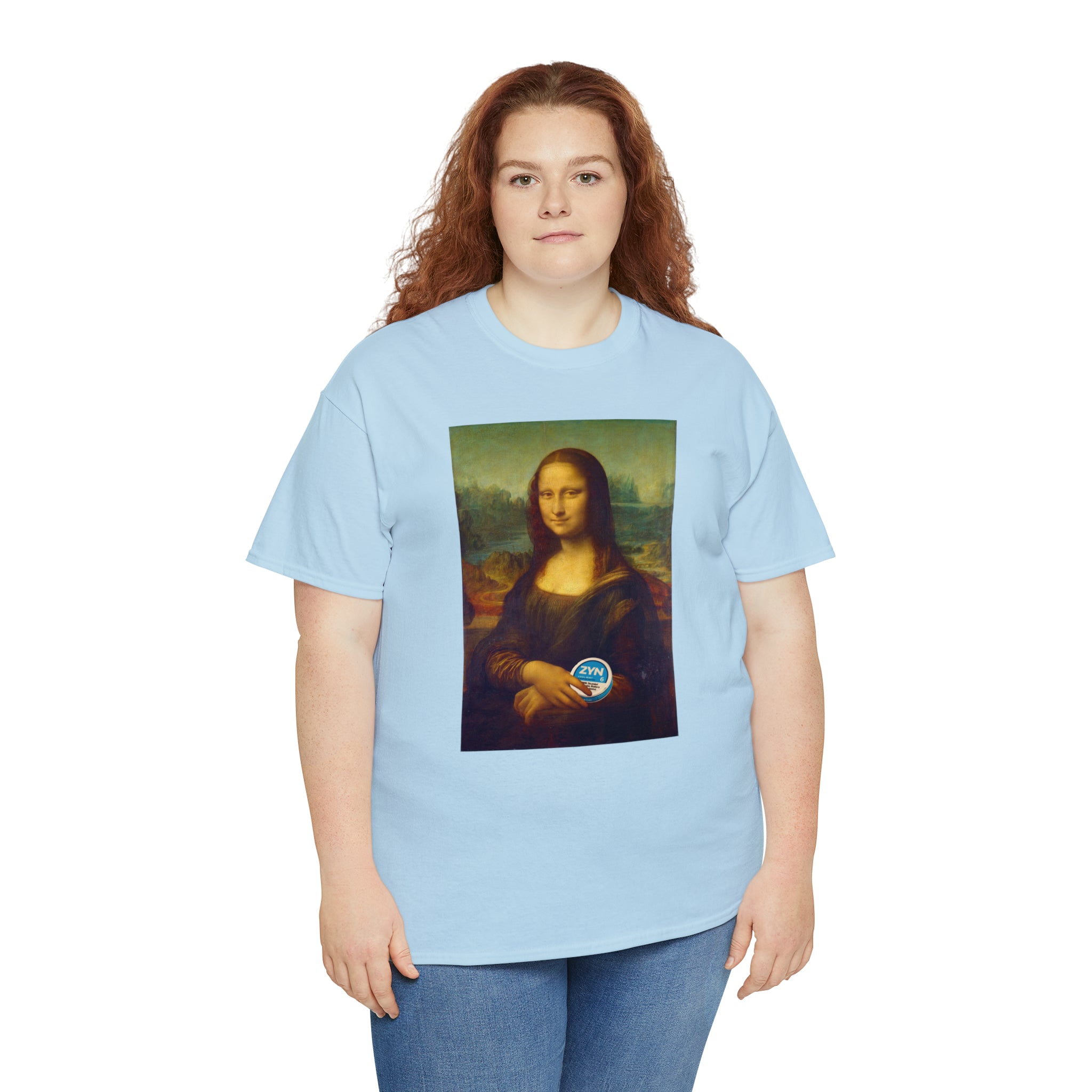 Mona Lisa with Zyns - Unisex Heavy Cotton Tee