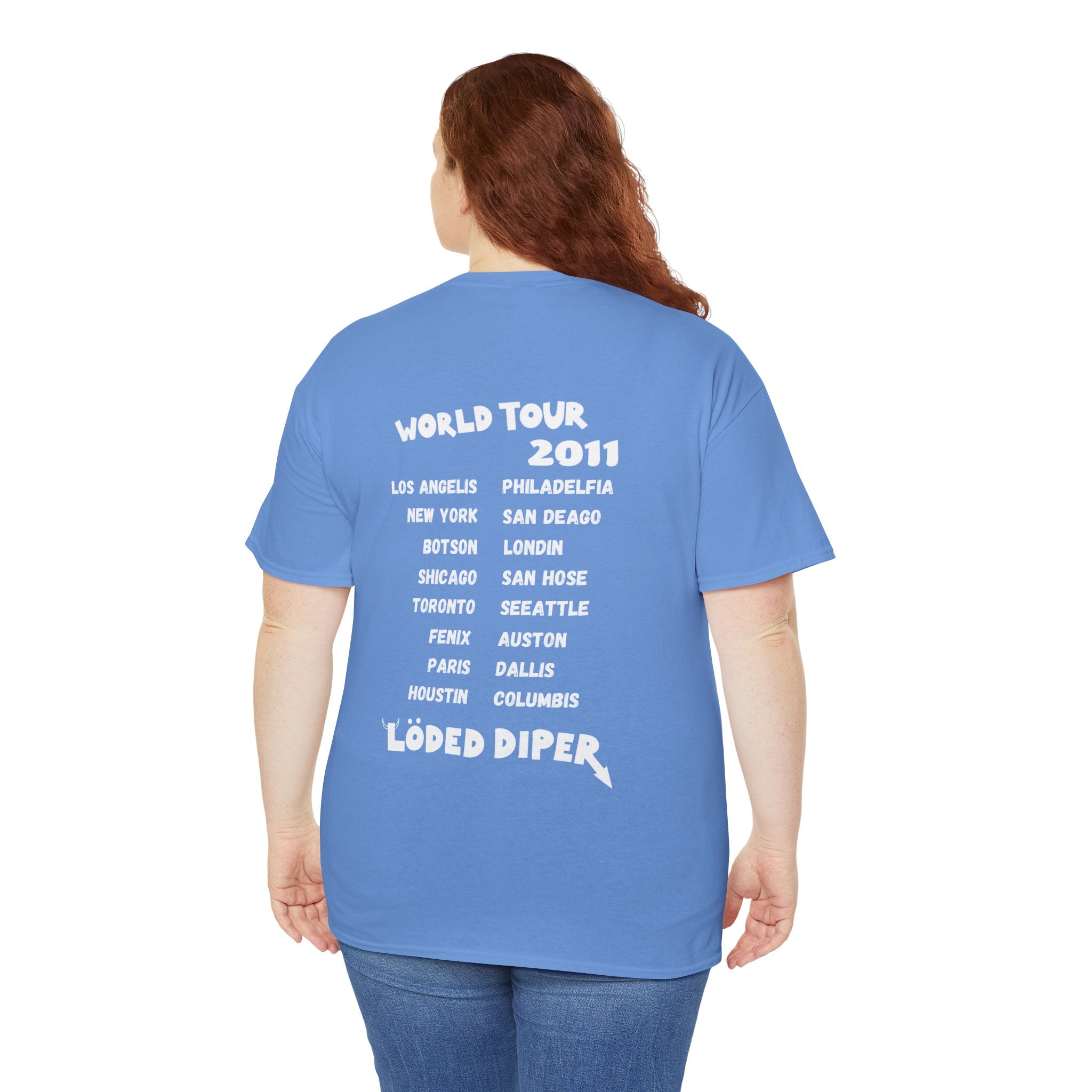 Loded Diper World Tour Shirt (Diary of a Wimpy Kid Rodrick Rules) - Unisex Heavy Cotton Tee