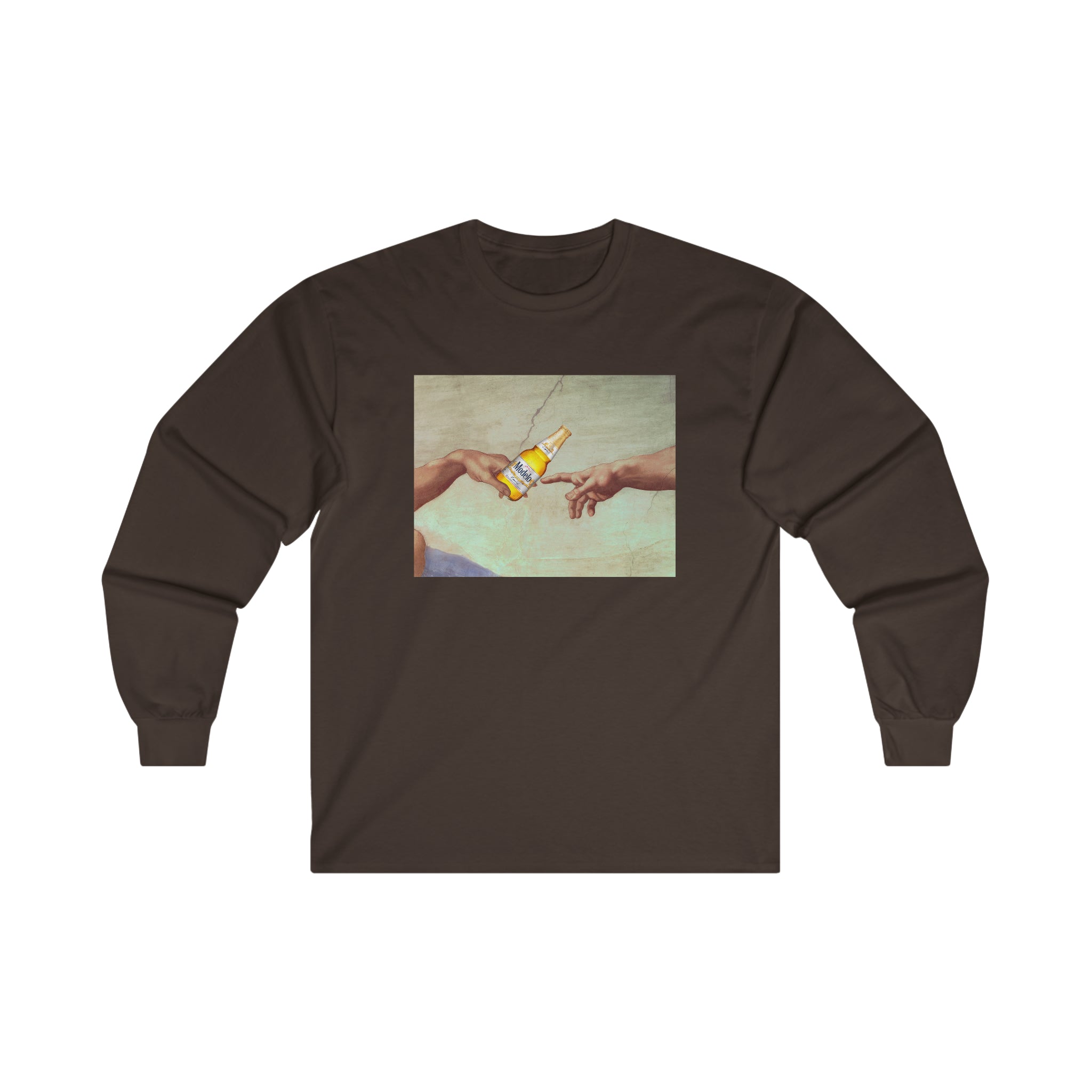 Gods Hand Passing Beer - Ultra Cotton Long Sleeve Tee