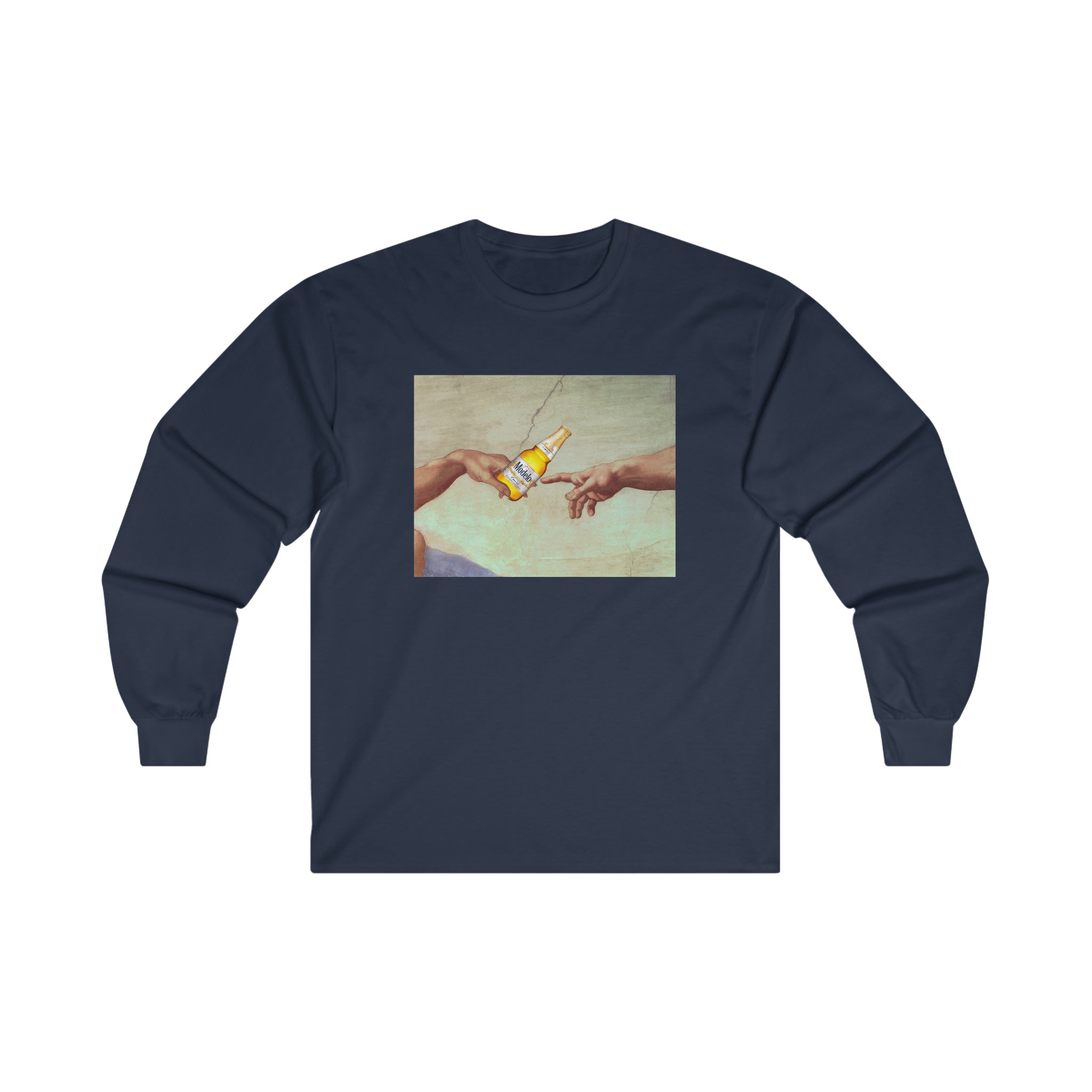 Gods Hand Passing Beer - Ultra Cotton Long Sleeve Tee