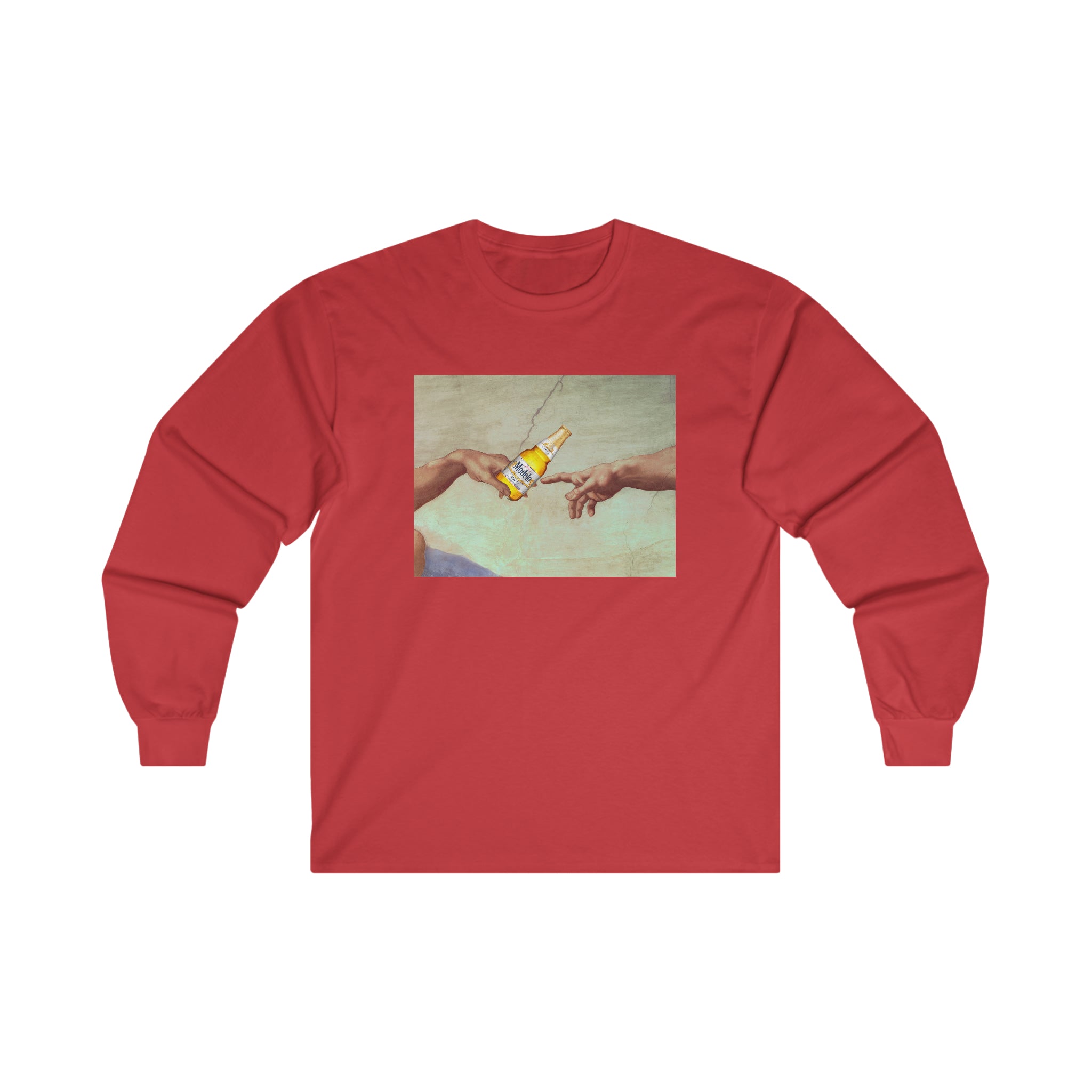 Gods Hand Passing Beer - Ultra Cotton Long Sleeve Tee