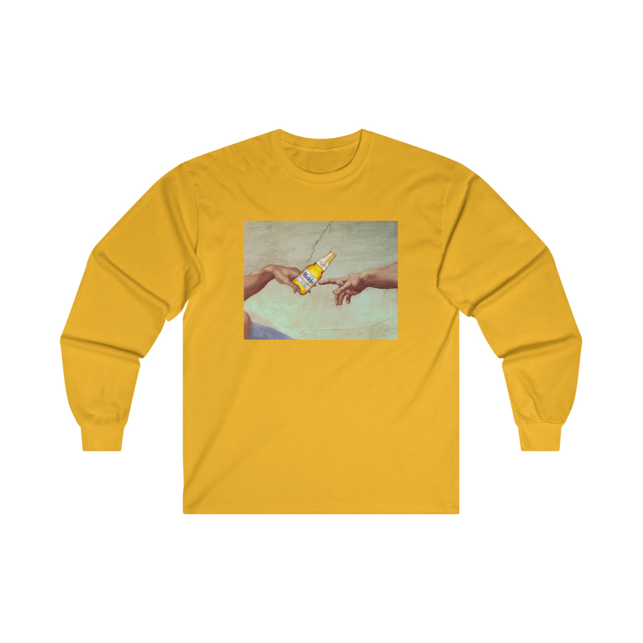 Gods Hand Passing Beer - Ultra Cotton Long Sleeve Tee