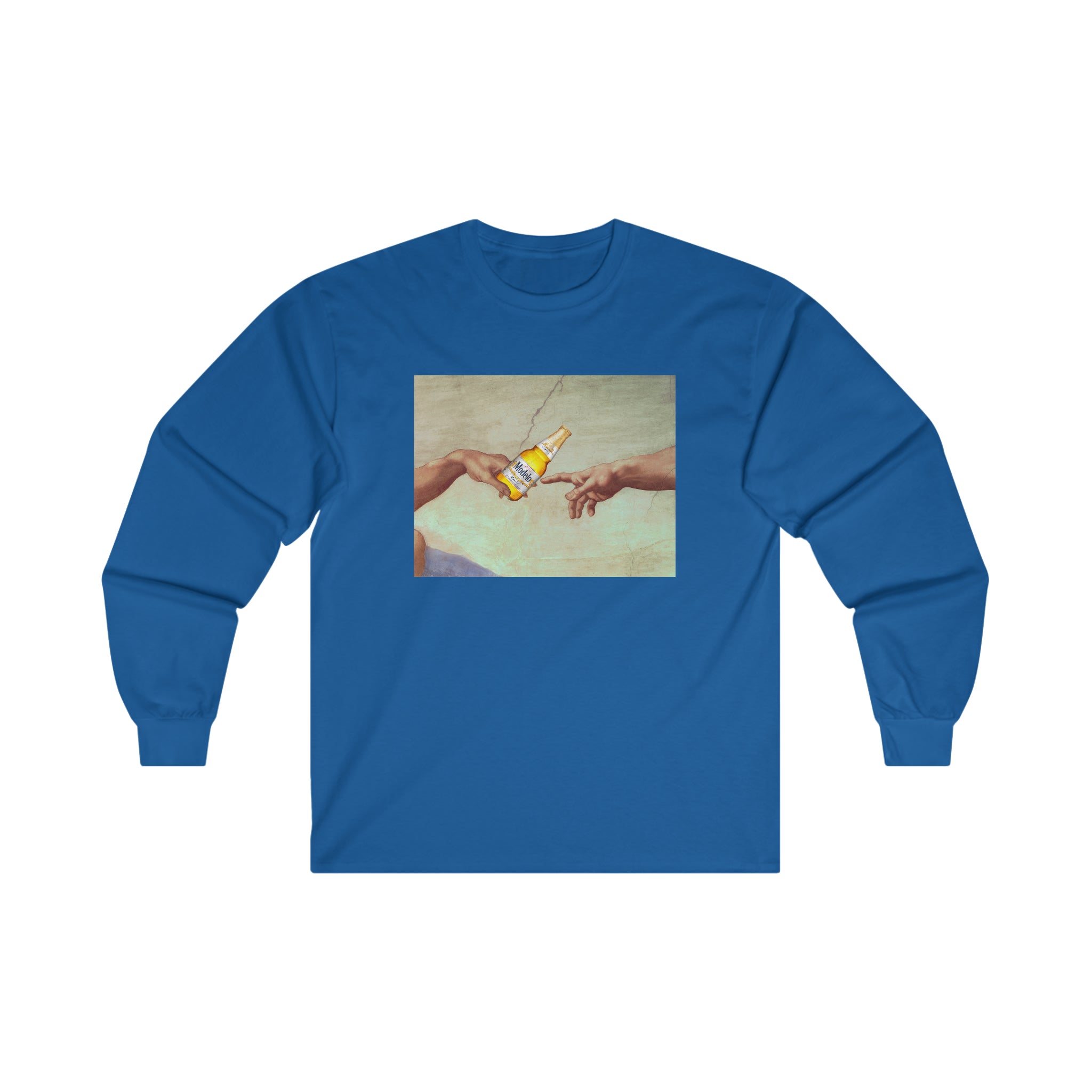 Gods Hand Passing Beer - Ultra Cotton Long Sleeve Tee