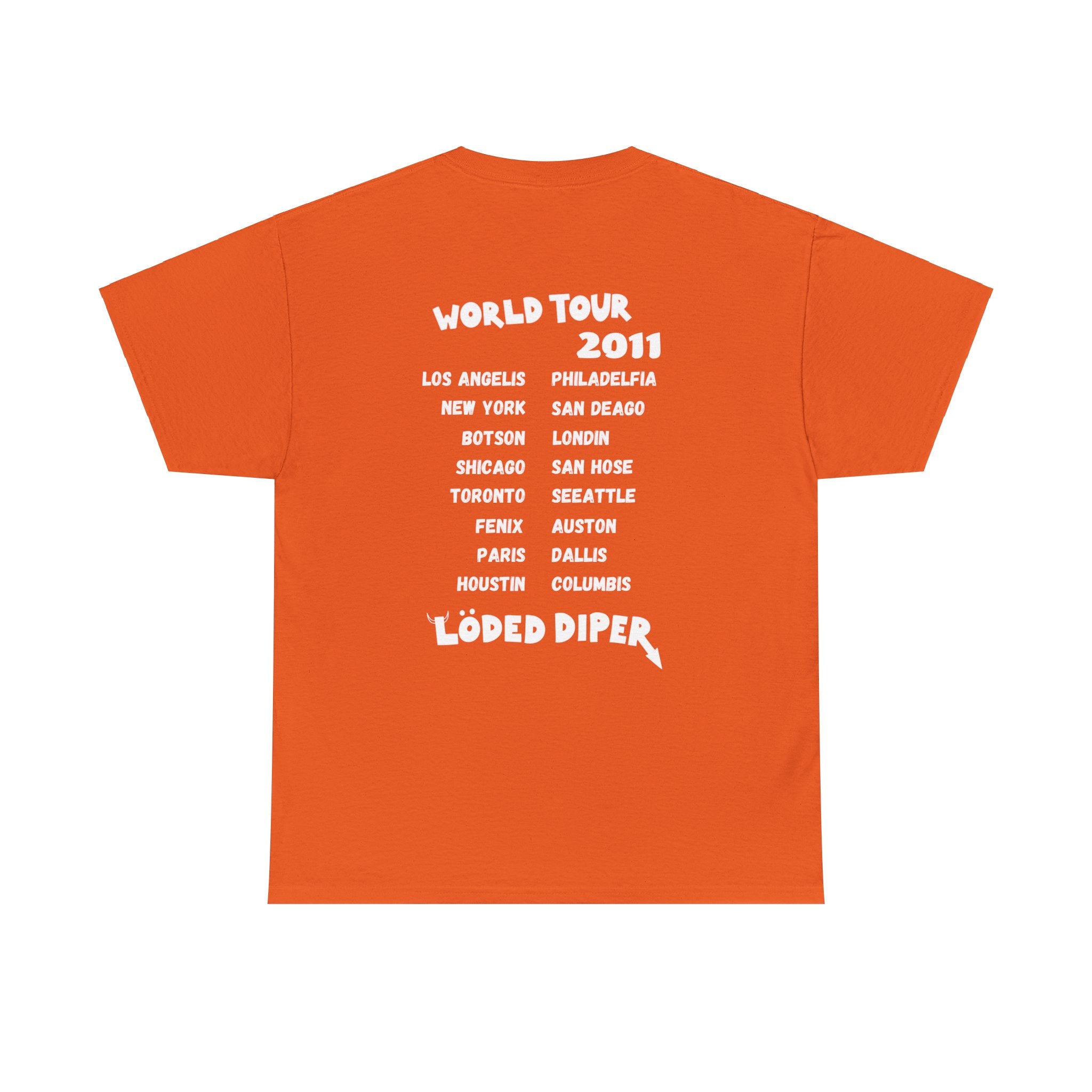 Loded Diper World Tour Shirt (Diary of a Wimpy Kid Rodrick Rules) - Unisex Heavy Cotton Tee