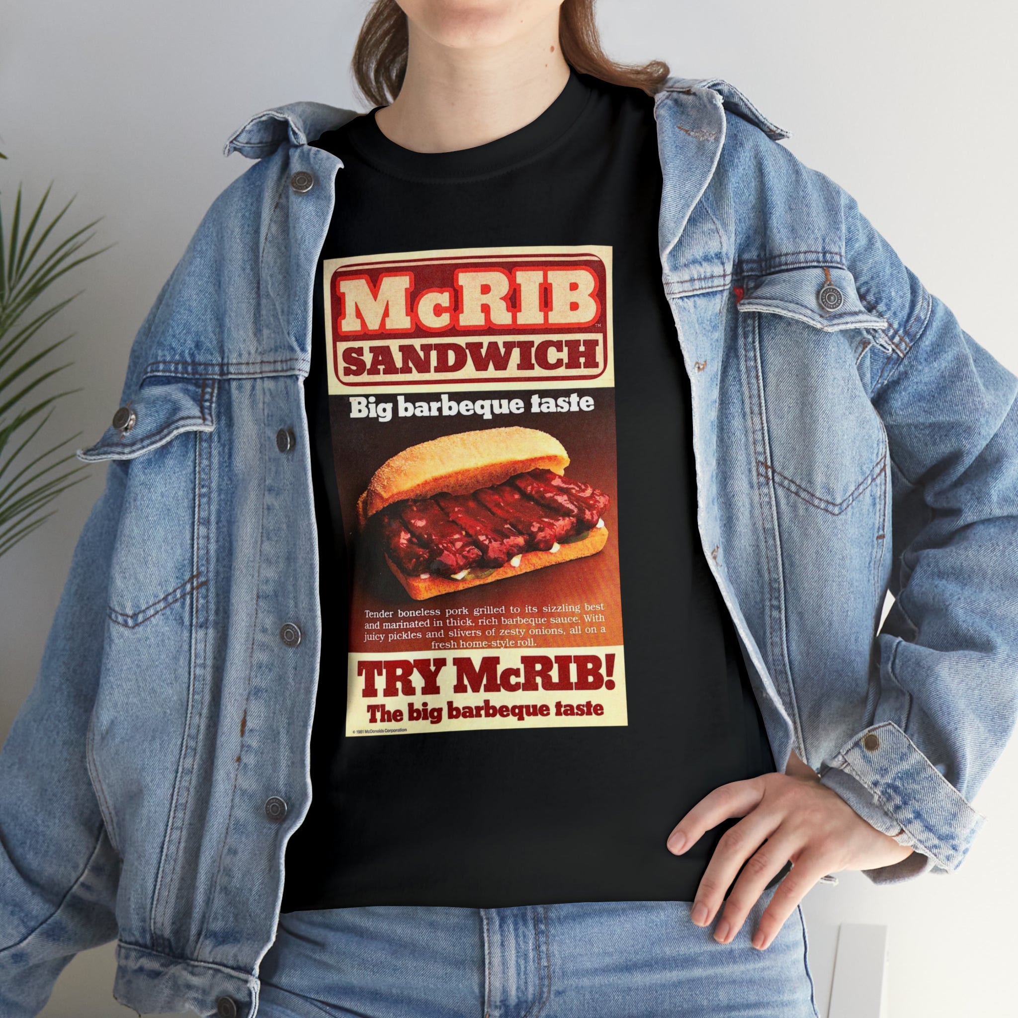 Give me the McRib or give me DEATH - Unisex Heavy Cotton Tee