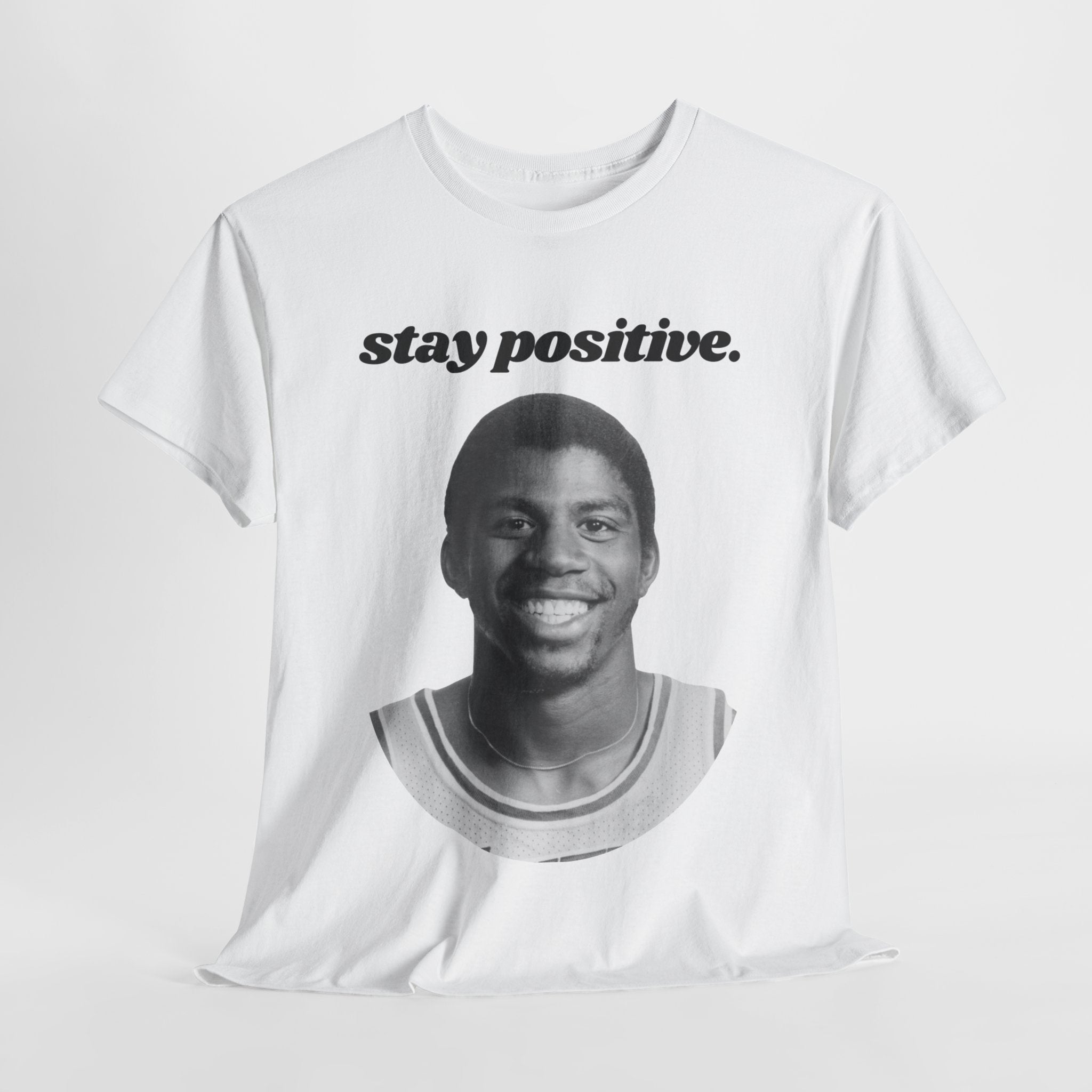 Stay Positive Magic Johnson - Unisex Heavy Cotton Tee