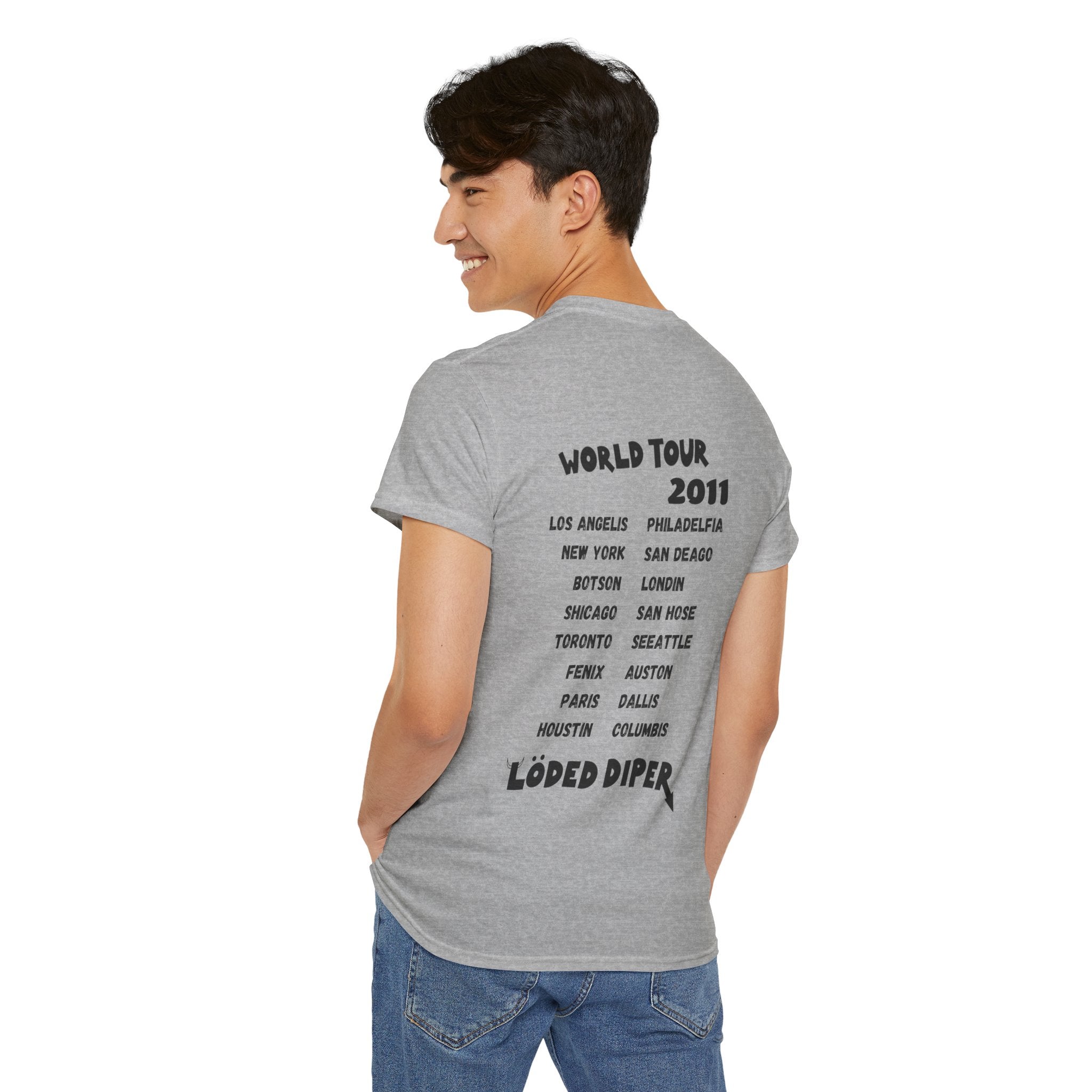 Loded Diper World Tour Shirt (Diary of a Wimpy Kid Rodrick Rules) - Unisex Heavy Cotton Tee