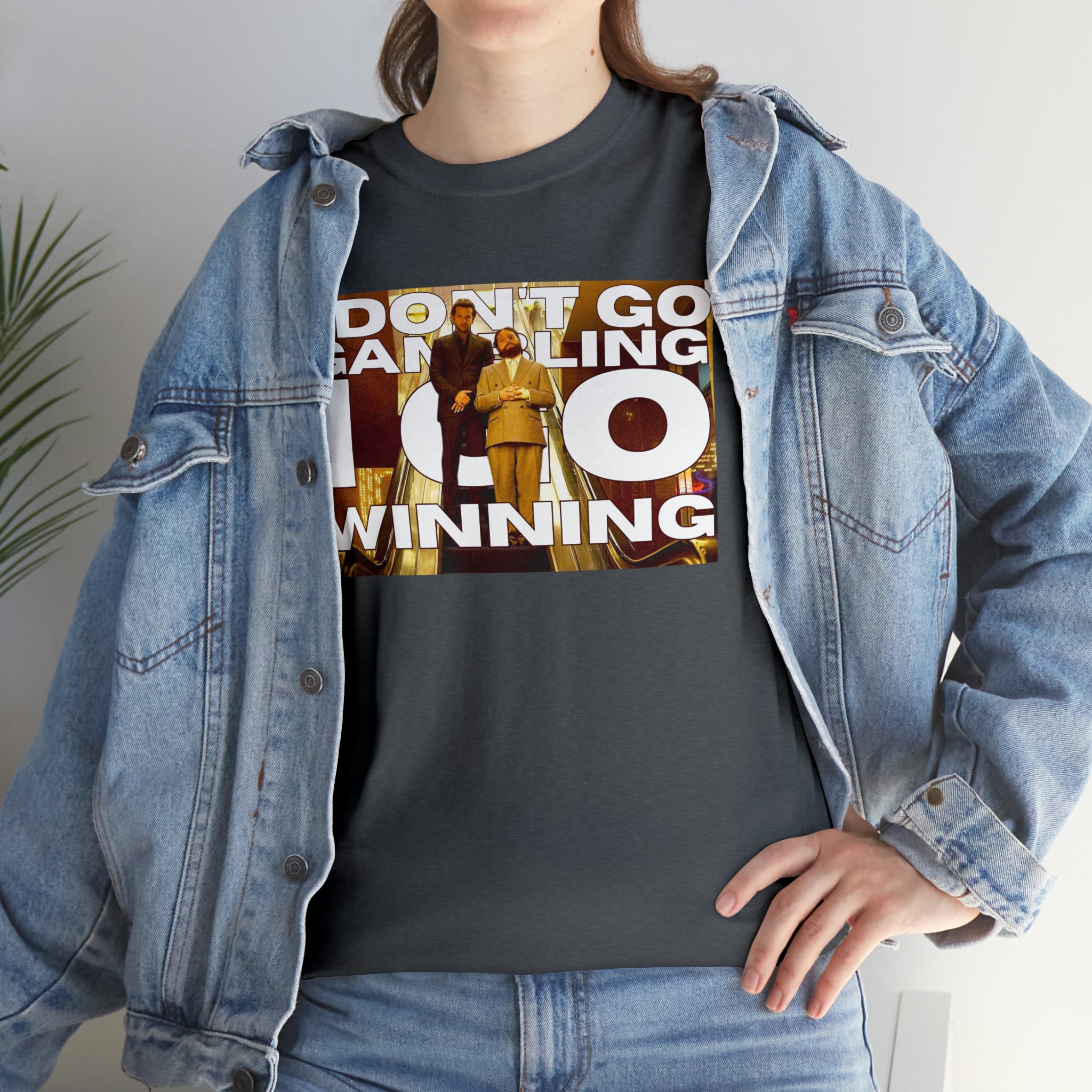 'I don't go Gambling I go Winning" Allen Hangover - Unisex Heavy Cotton Tee