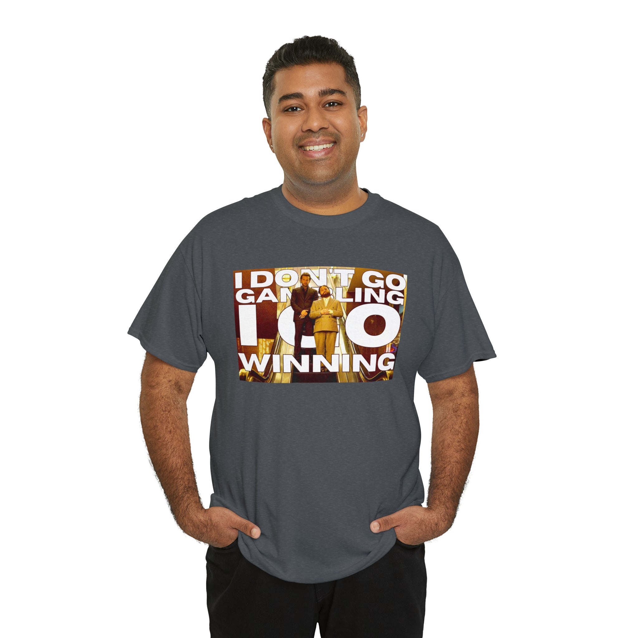 'I don't go Gambling I go Winning" Allen Hangover - Unisex Heavy Cotton Tee