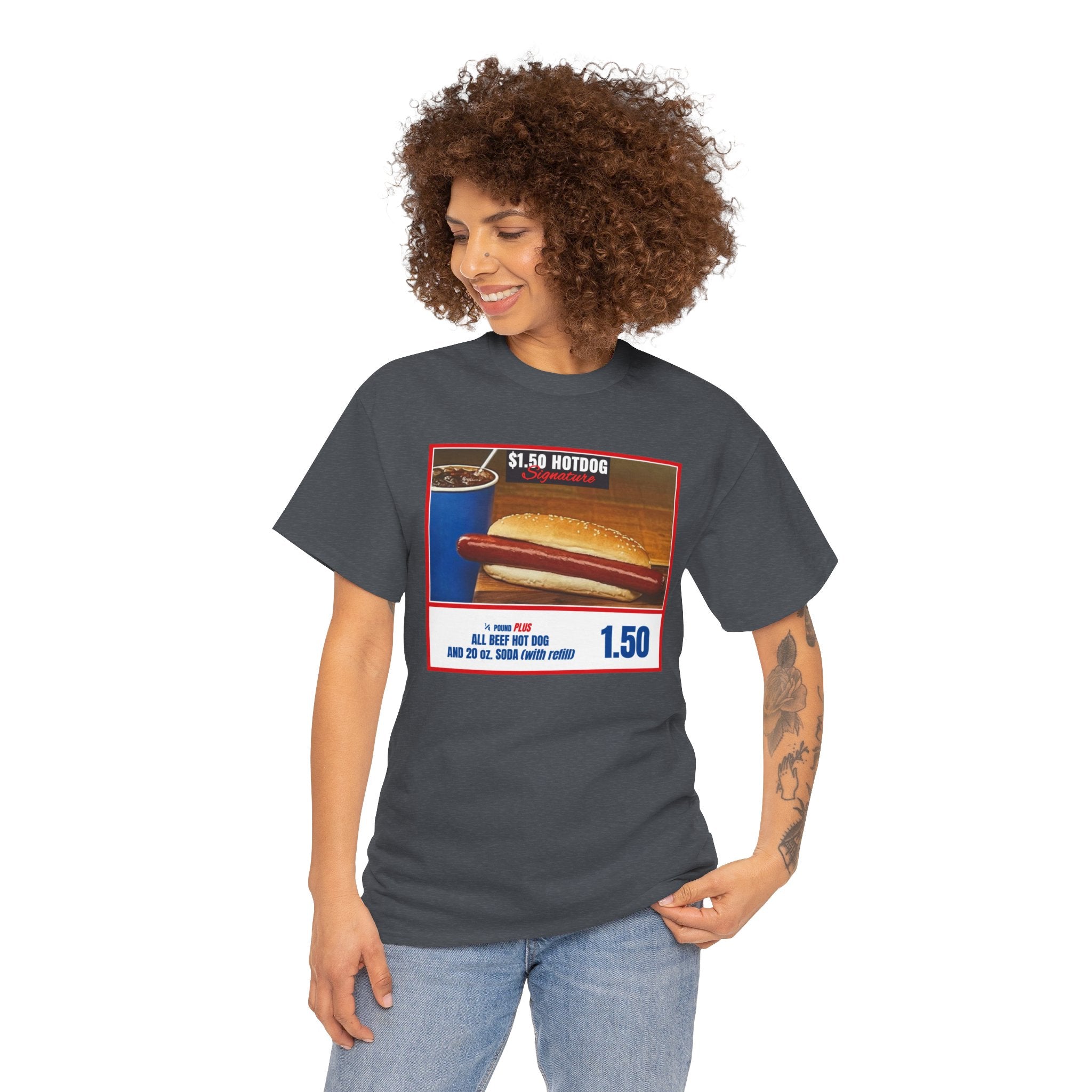 Costco Hotdog (no back quote) - Unisex Heavy Cotton Tee