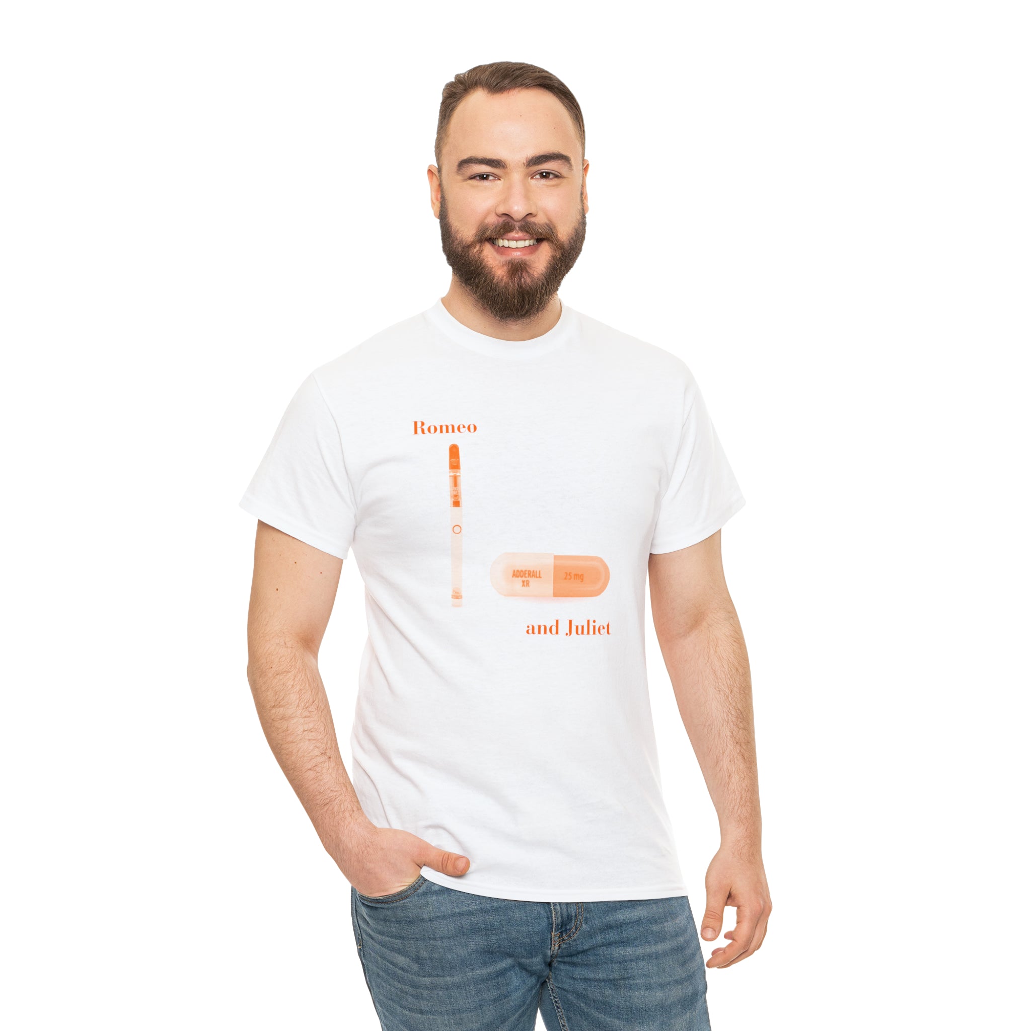 Romeo and Juliet Dab Pen and Adderall - Unisex Heavy Cotton Tee