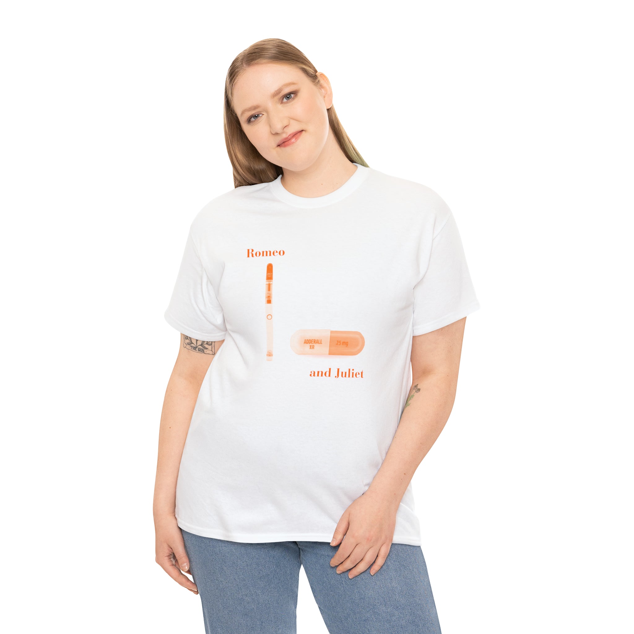 Romeo and Juliet Dab Pen and Adderall - Unisex Heavy Cotton Tee