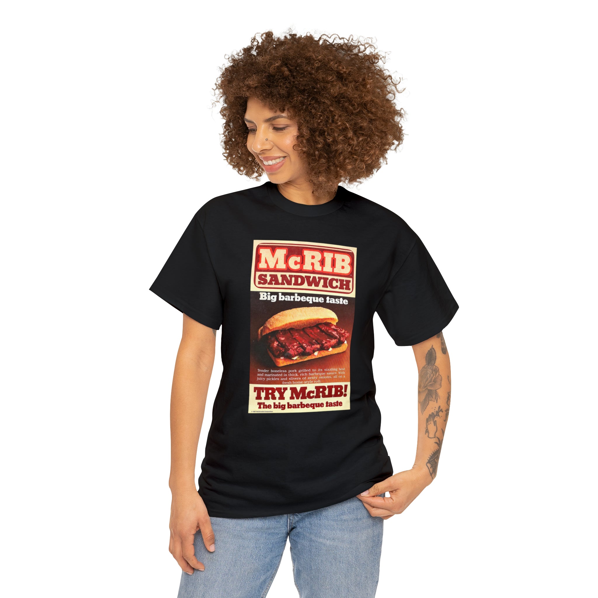 Give me the McRib or give me DEATH - Unisex Heavy Cotton Tee