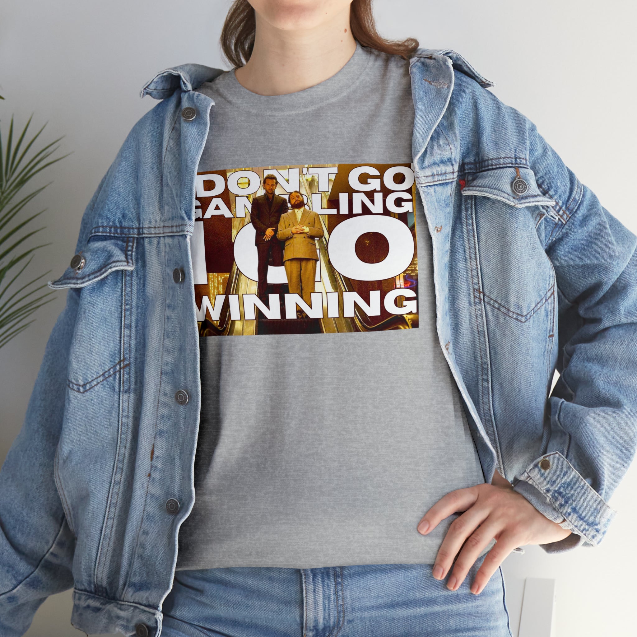 'I don't go Gambling I go Winning" Allen Hangover - Unisex Heavy Cotton Tee