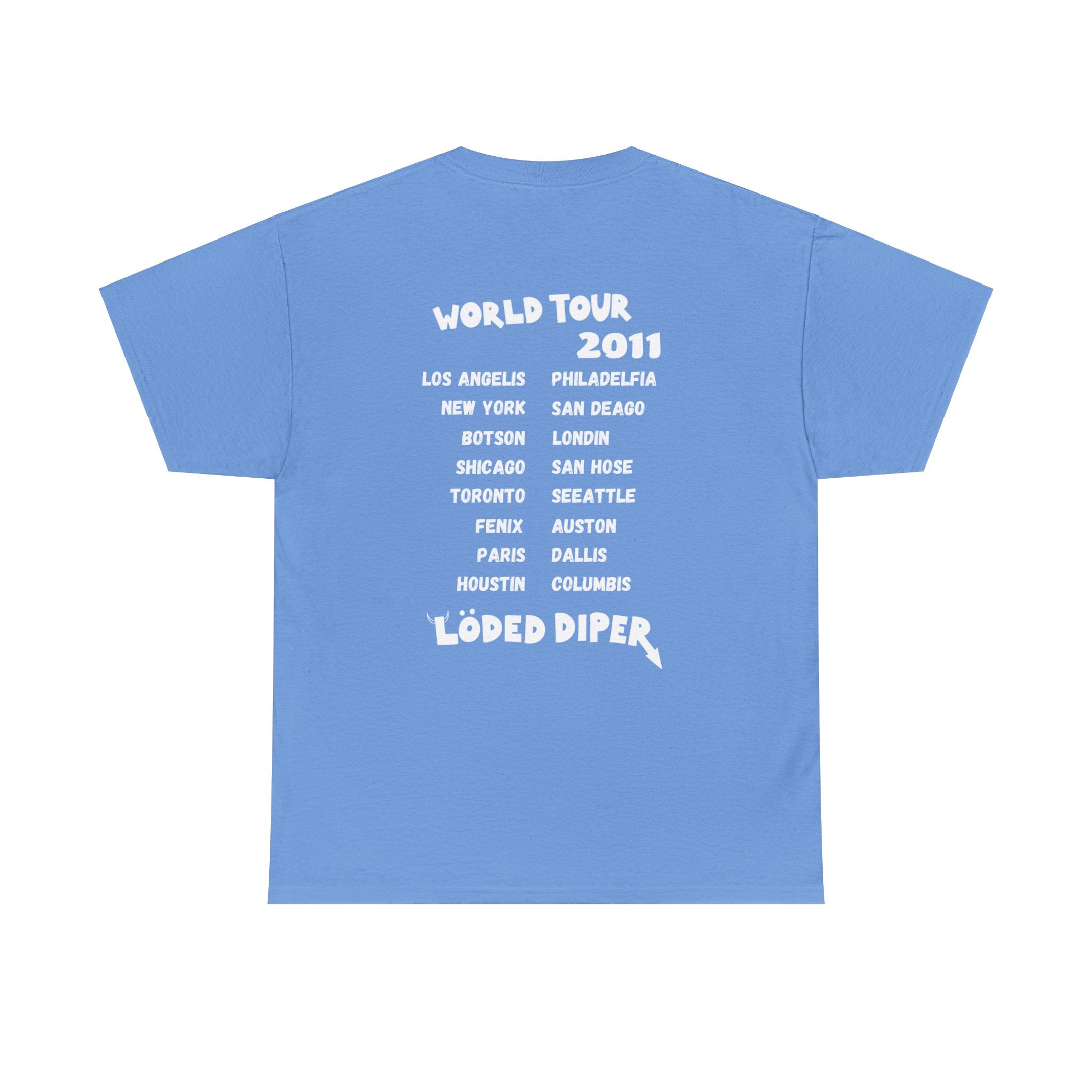 Loded Diper World Tour Shirt (Diary of a Wimpy Kid Rodrick Rules) - Unisex Heavy Cotton Tee