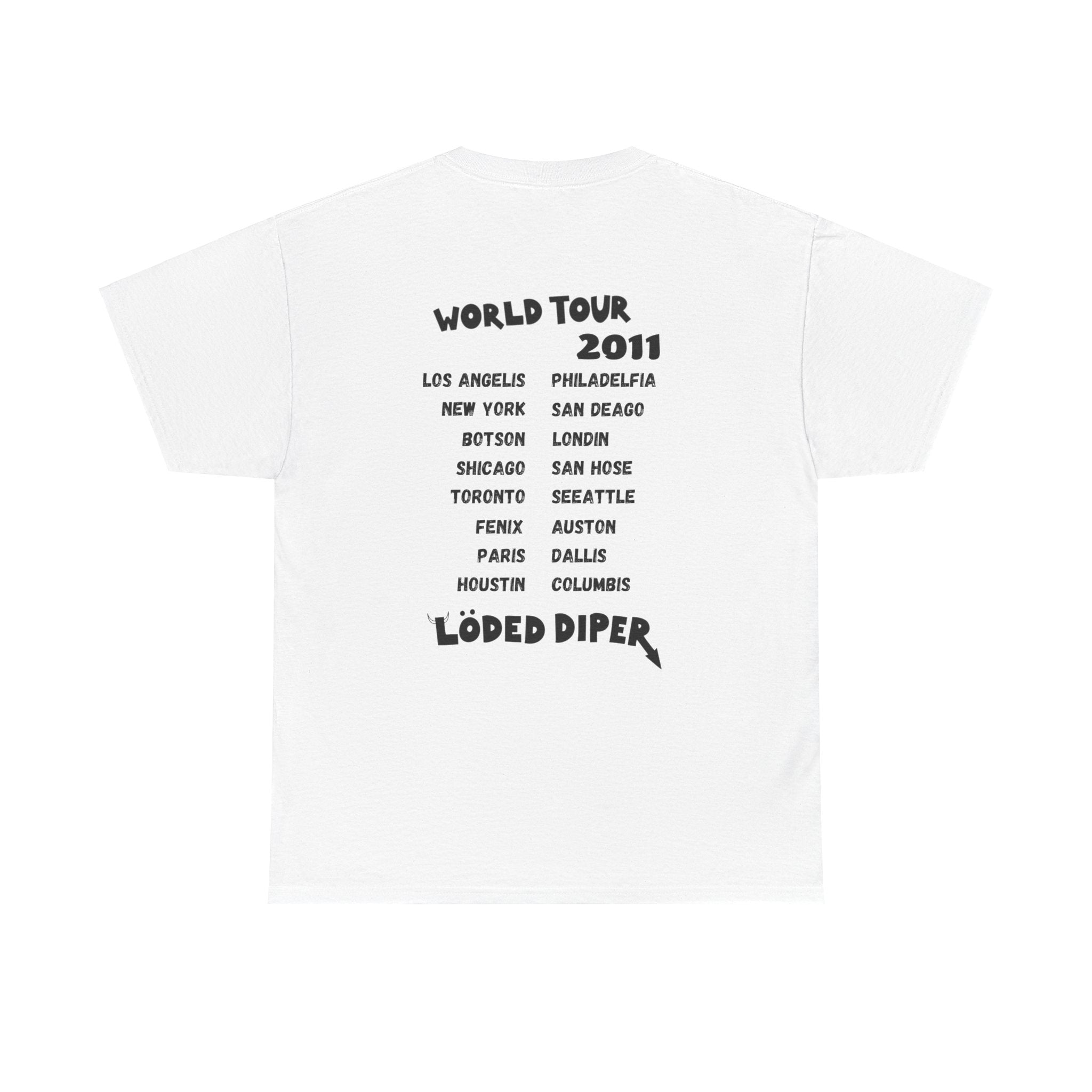 Loded Diper World Tour Shirt (Diary of a Wimpy Kid Rodrick Rules) - Unisex Heavy Cotton Tee