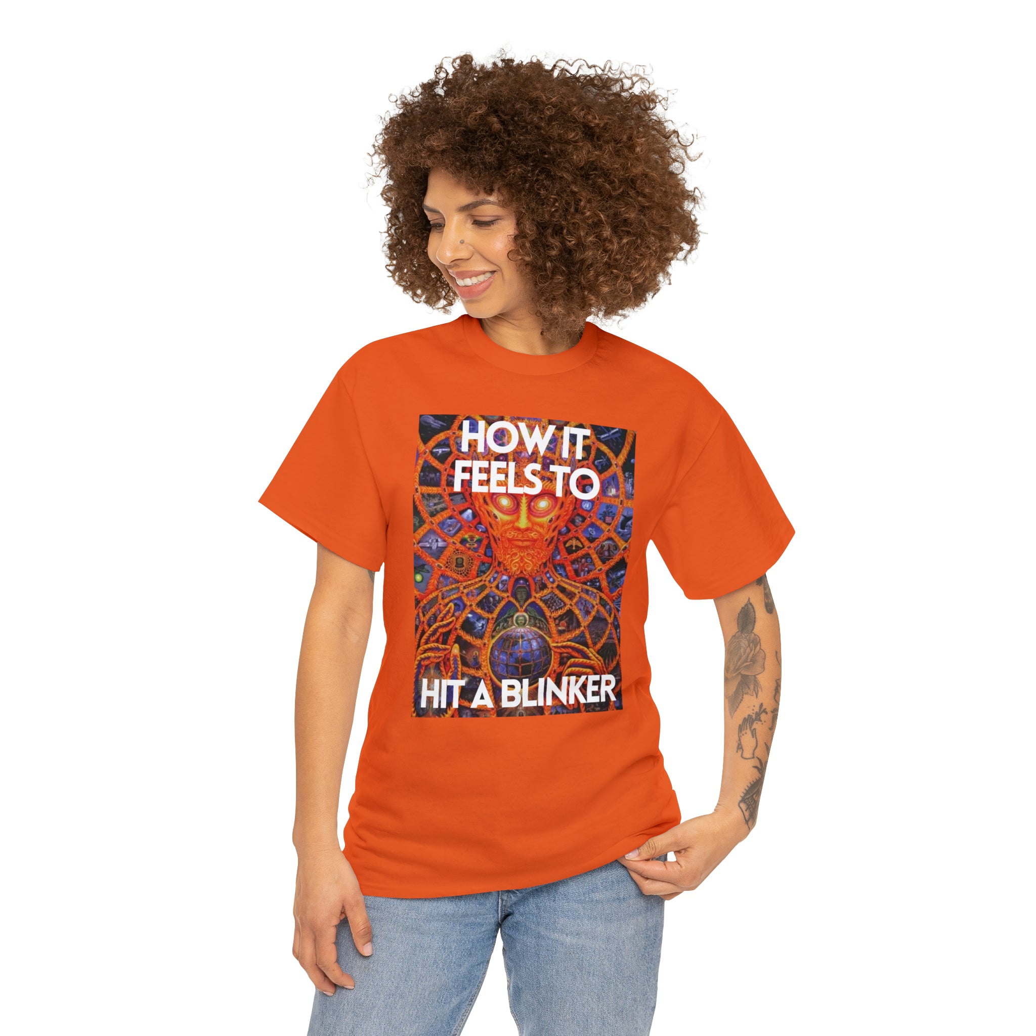 How it feels to hit a blinker - Unisex Heavy Cotton Tee