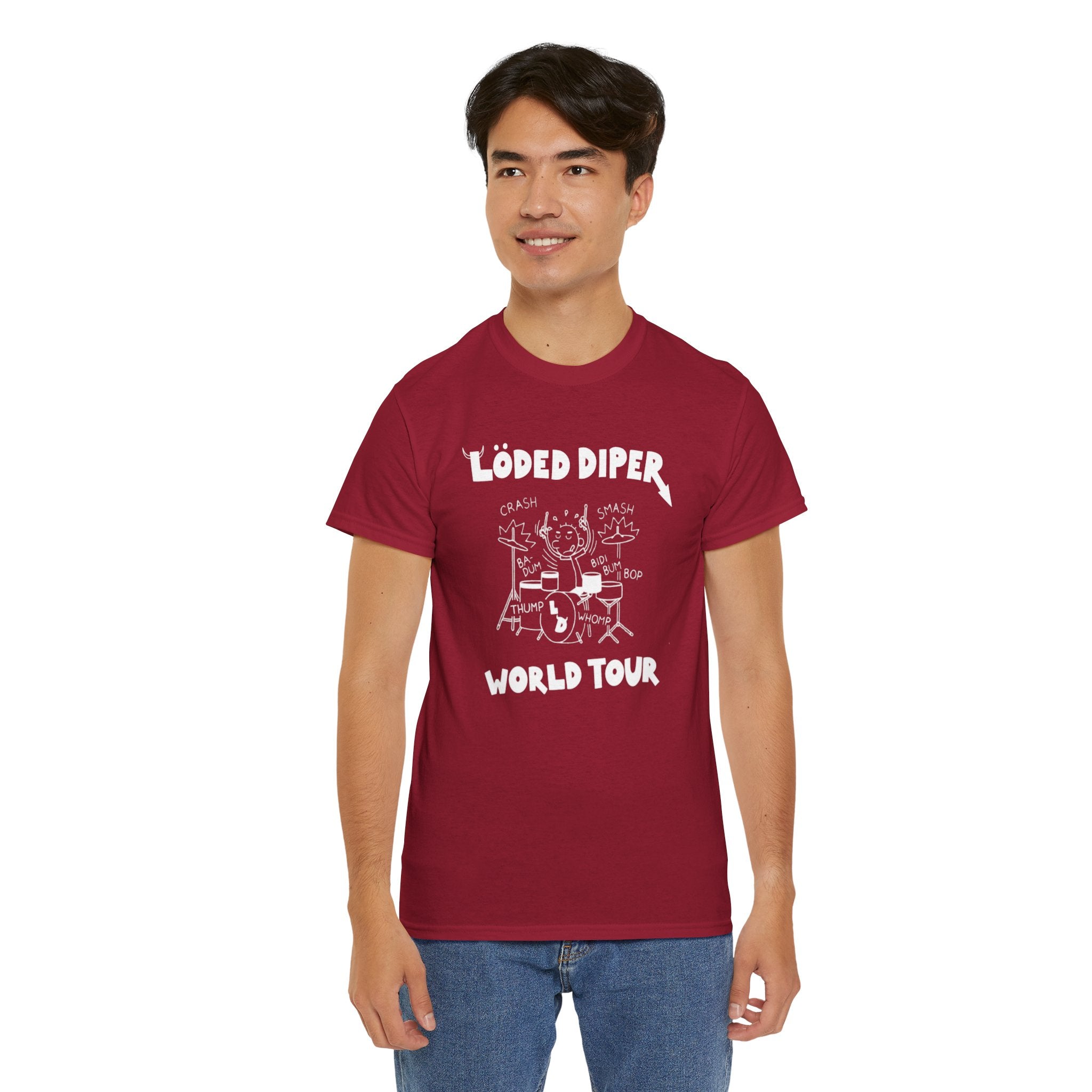 Loded Diper World Tour Shirt (Diary of a Wimpy Kid Rodrick Rules) - Unisex Heavy Cotton Tee