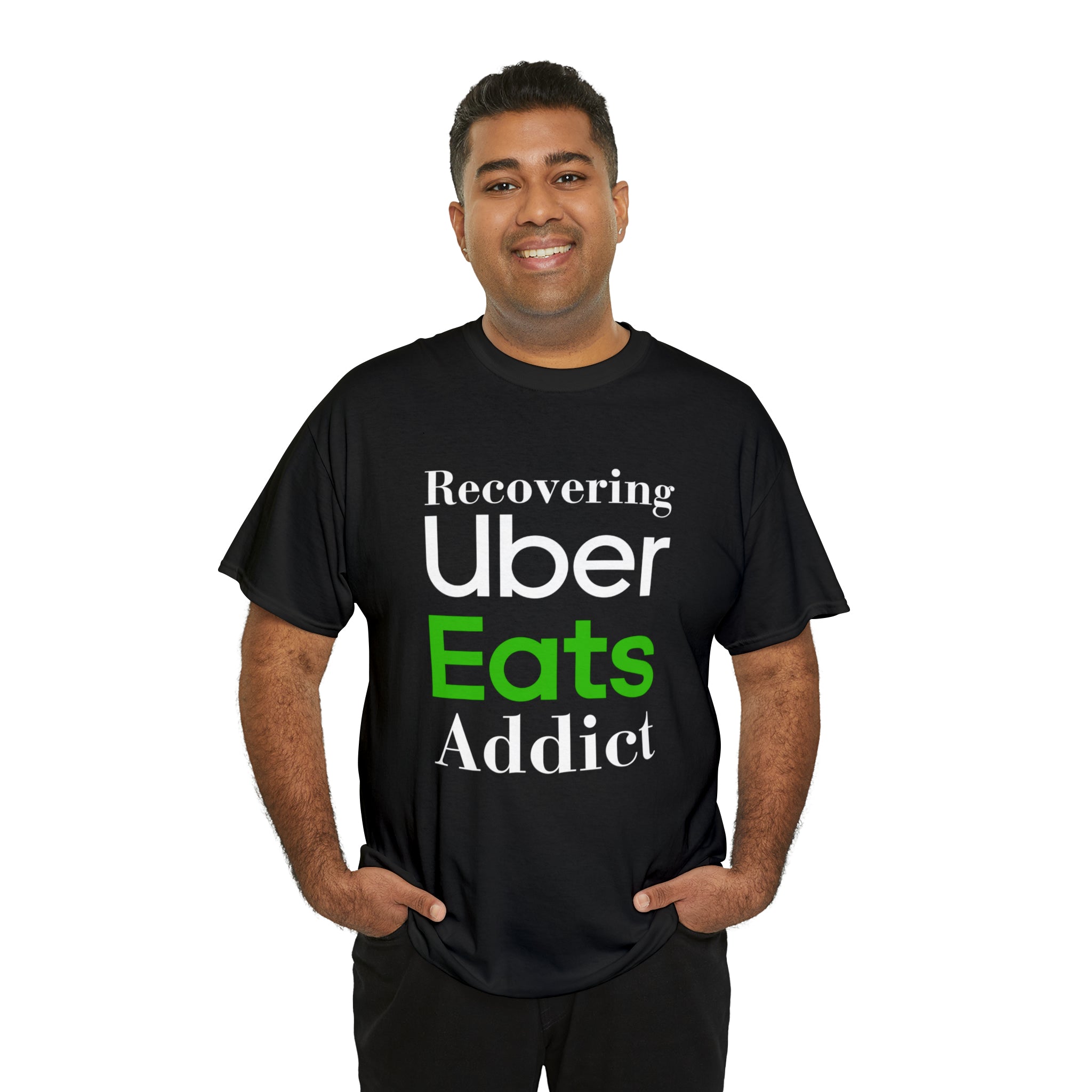 Recovering Uber Eats Addict - Unisex Heavy Cotton Tee