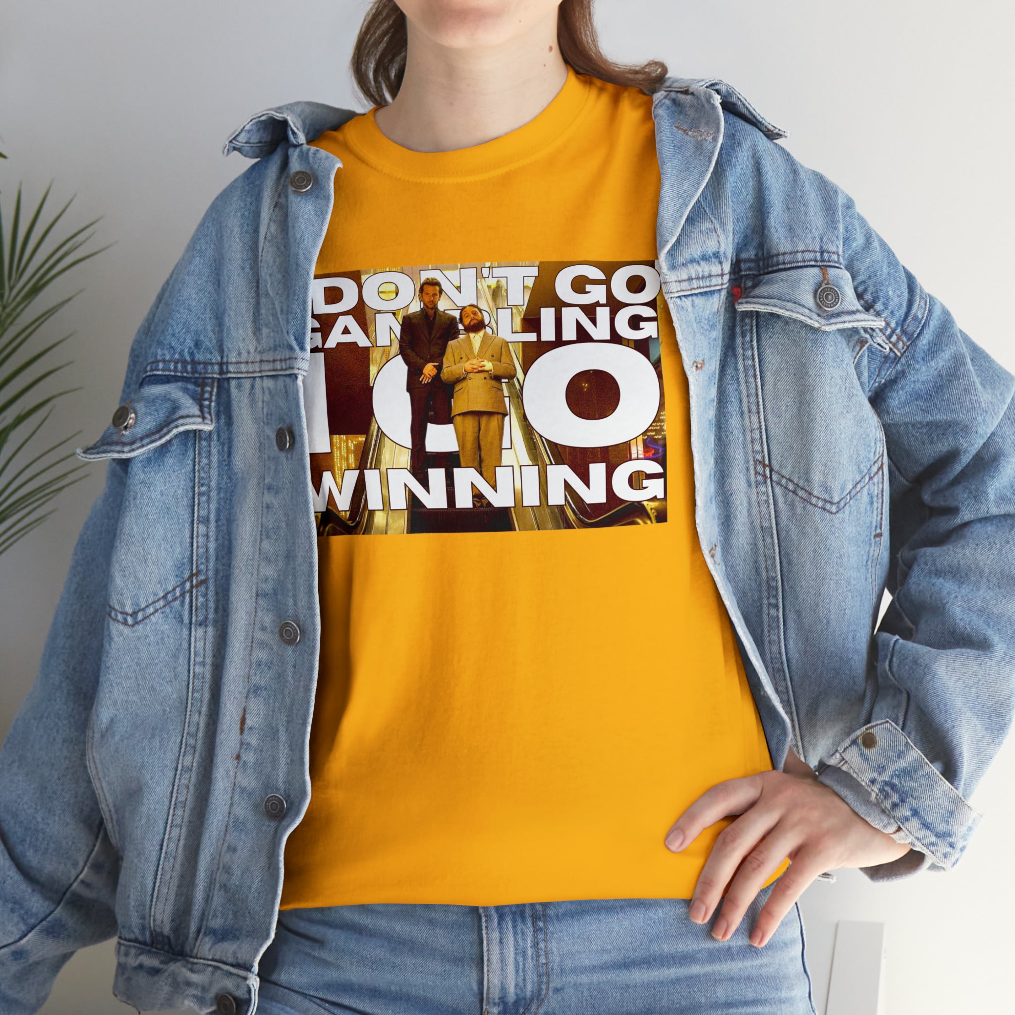 'I don't go Gambling I go Winning" Allen Hangover - Unisex Heavy Cotton Tee