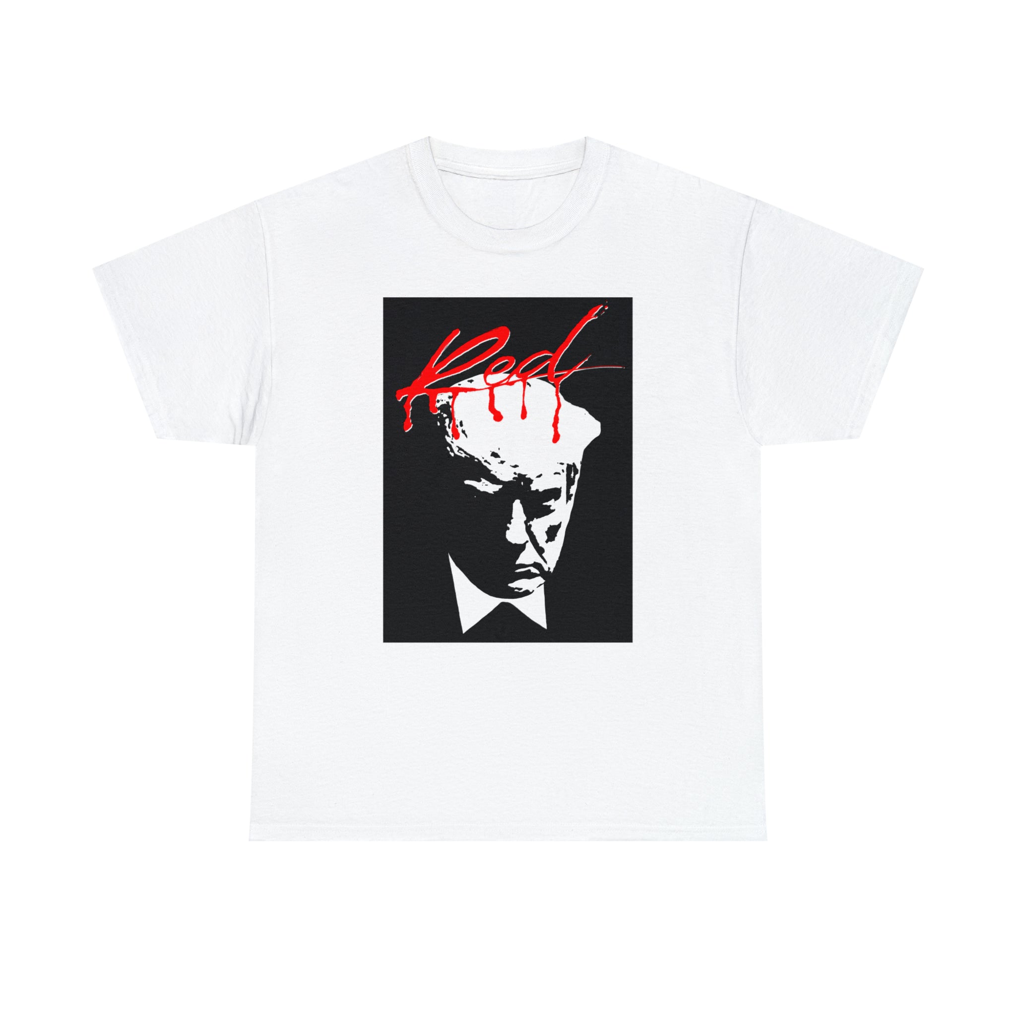 Trump Mugshot Whole Lotta Red Album Cover- Unisex Heavy Cotton Tee