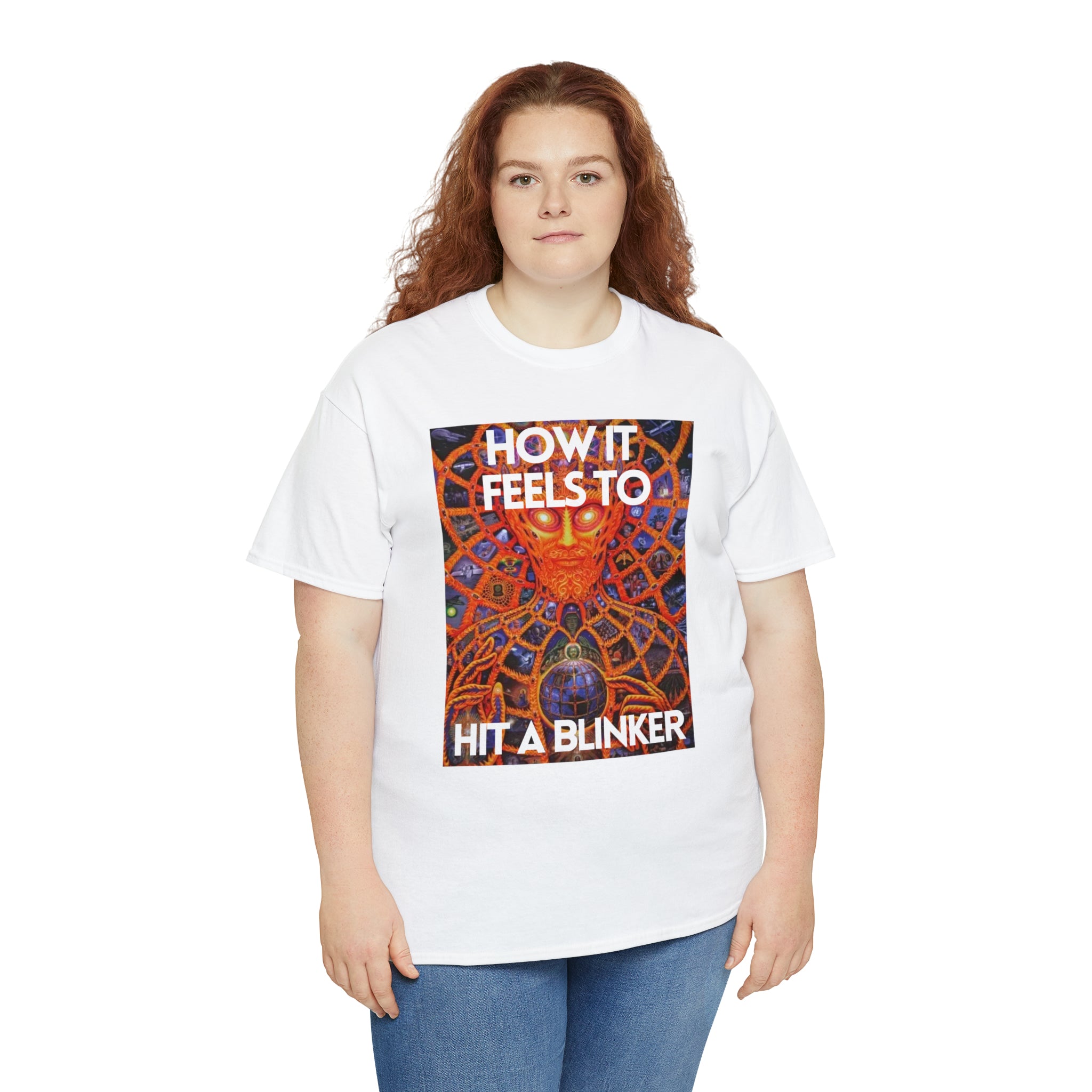 How it feels to hit a blinker - Unisex Heavy Cotton Tee