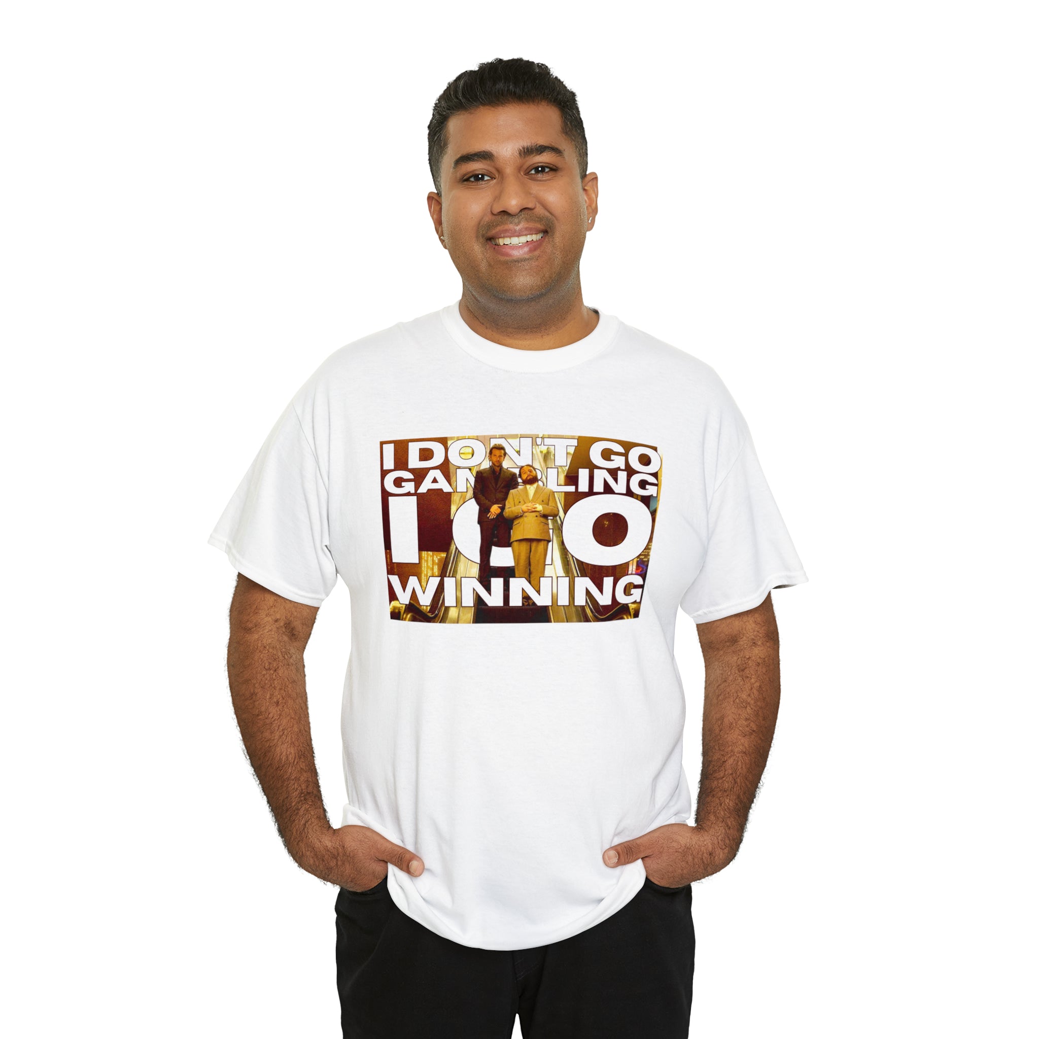 'I don't go Gambling I go Winning" Allen Hangover - Unisex Heavy Cotton Tee