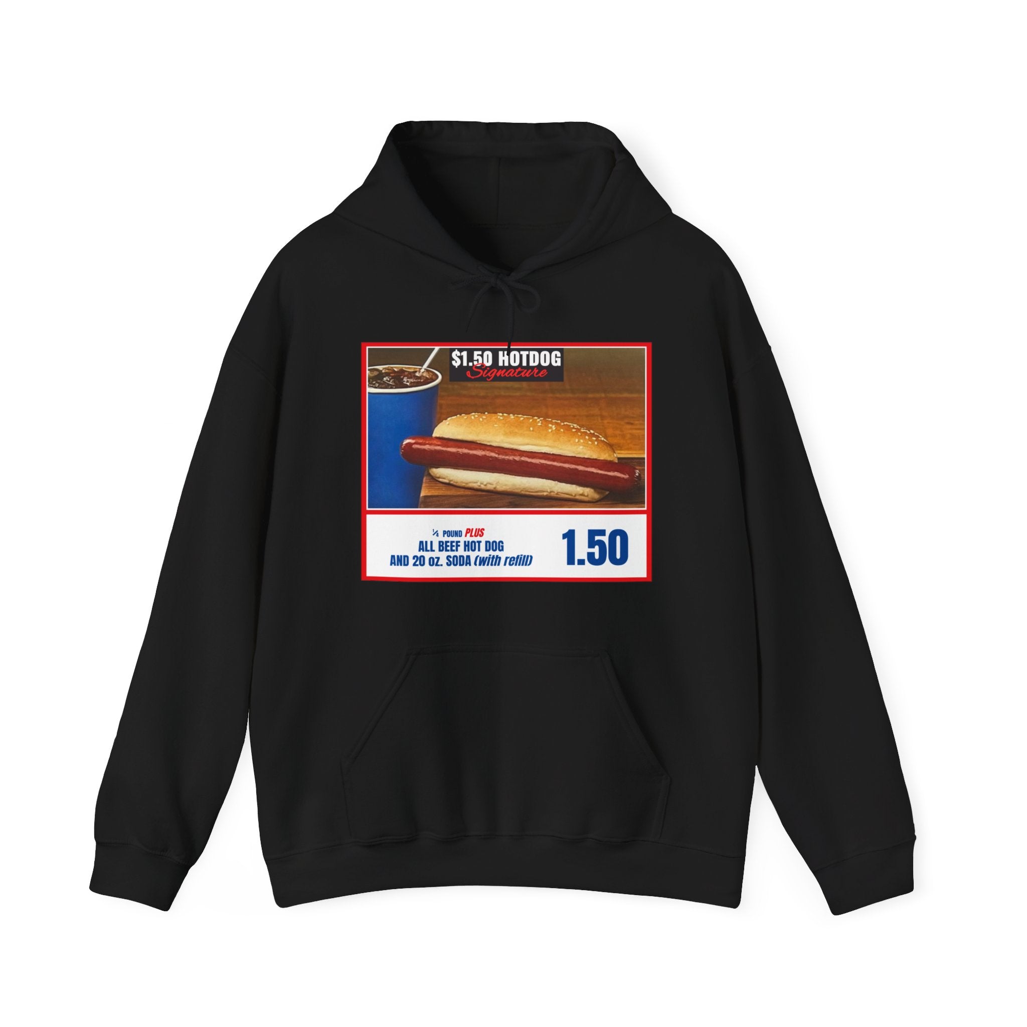 Costco $1.50 Hotdog (with back quote) - Unisex Heavy Blend™ Hooded Sweatshirt