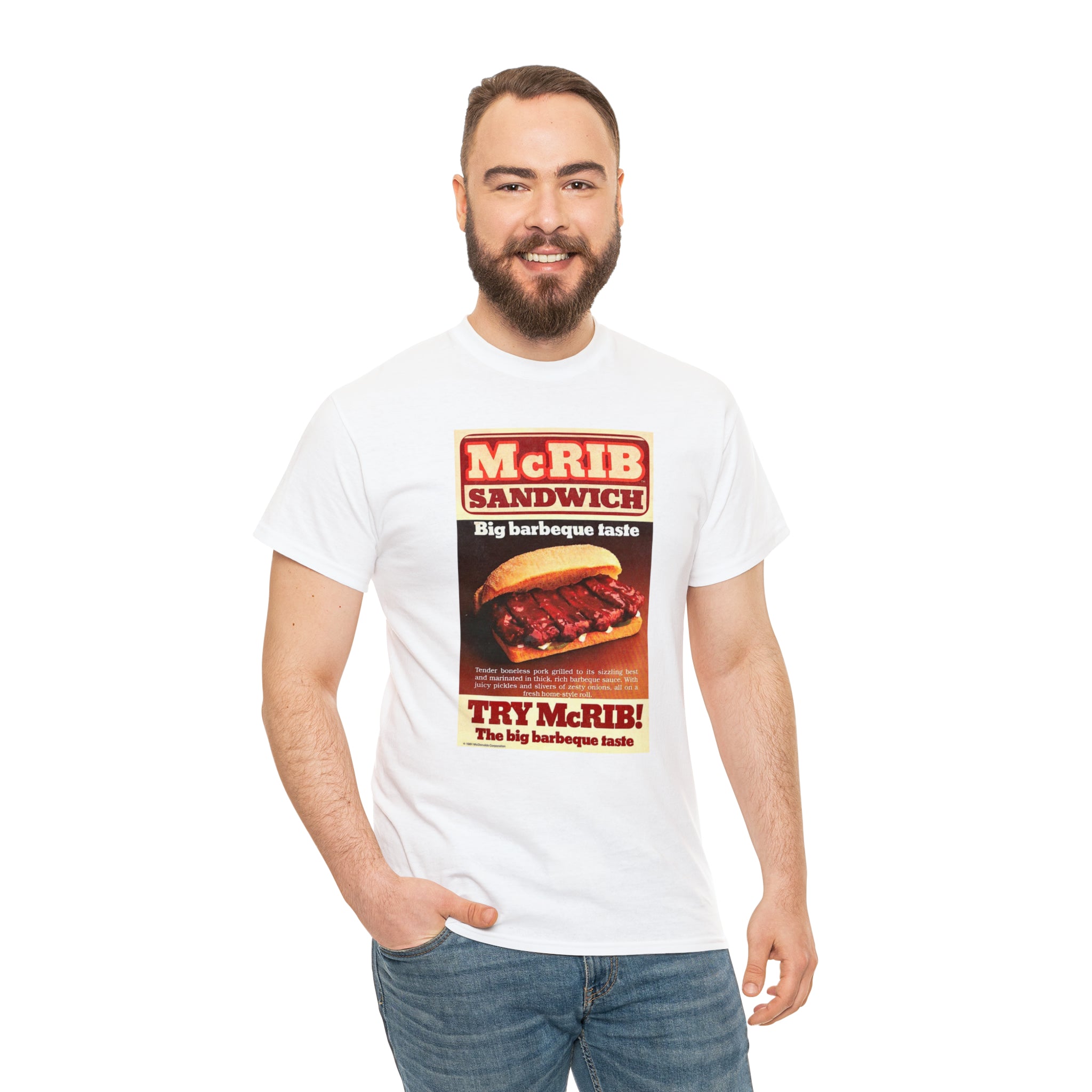 Give me the McRib or give me DEATH - Unisex Heavy Cotton Tee