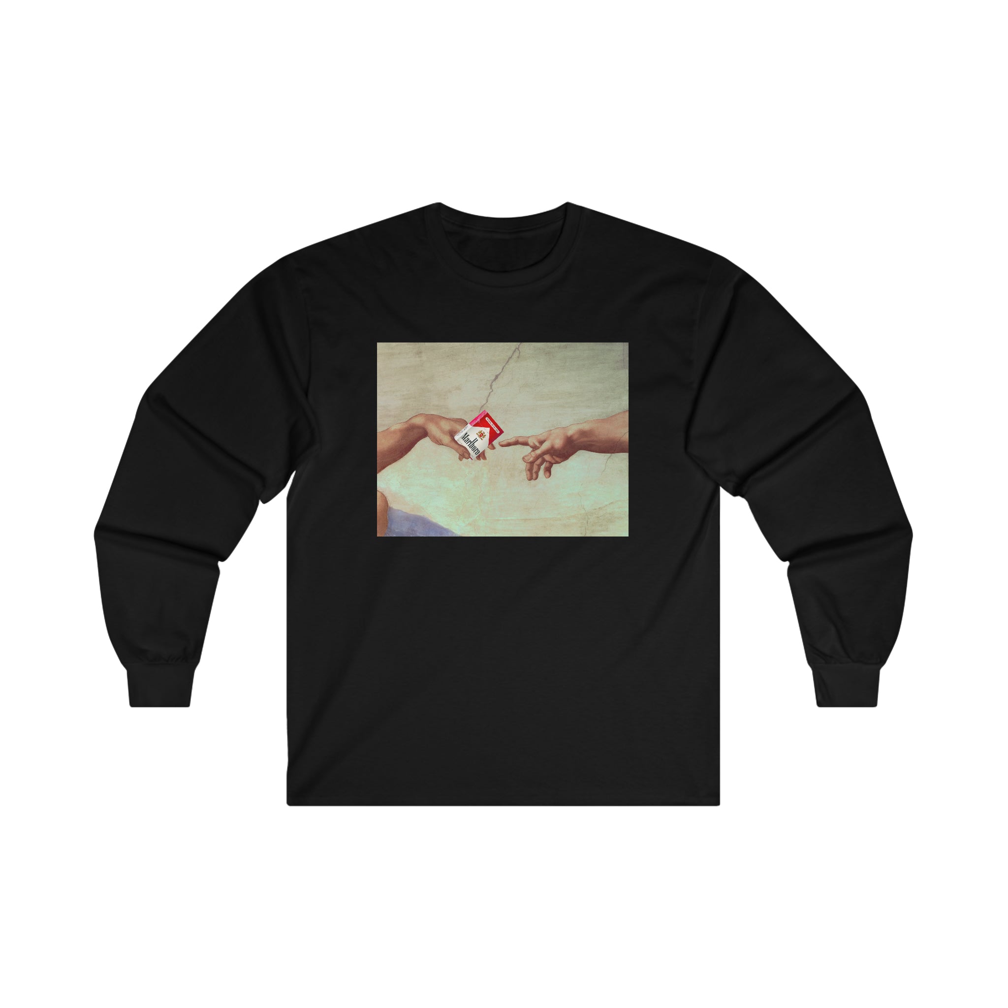 Gods Hand passing cigarettes - Ultra Cotton Long Sleeve Tee