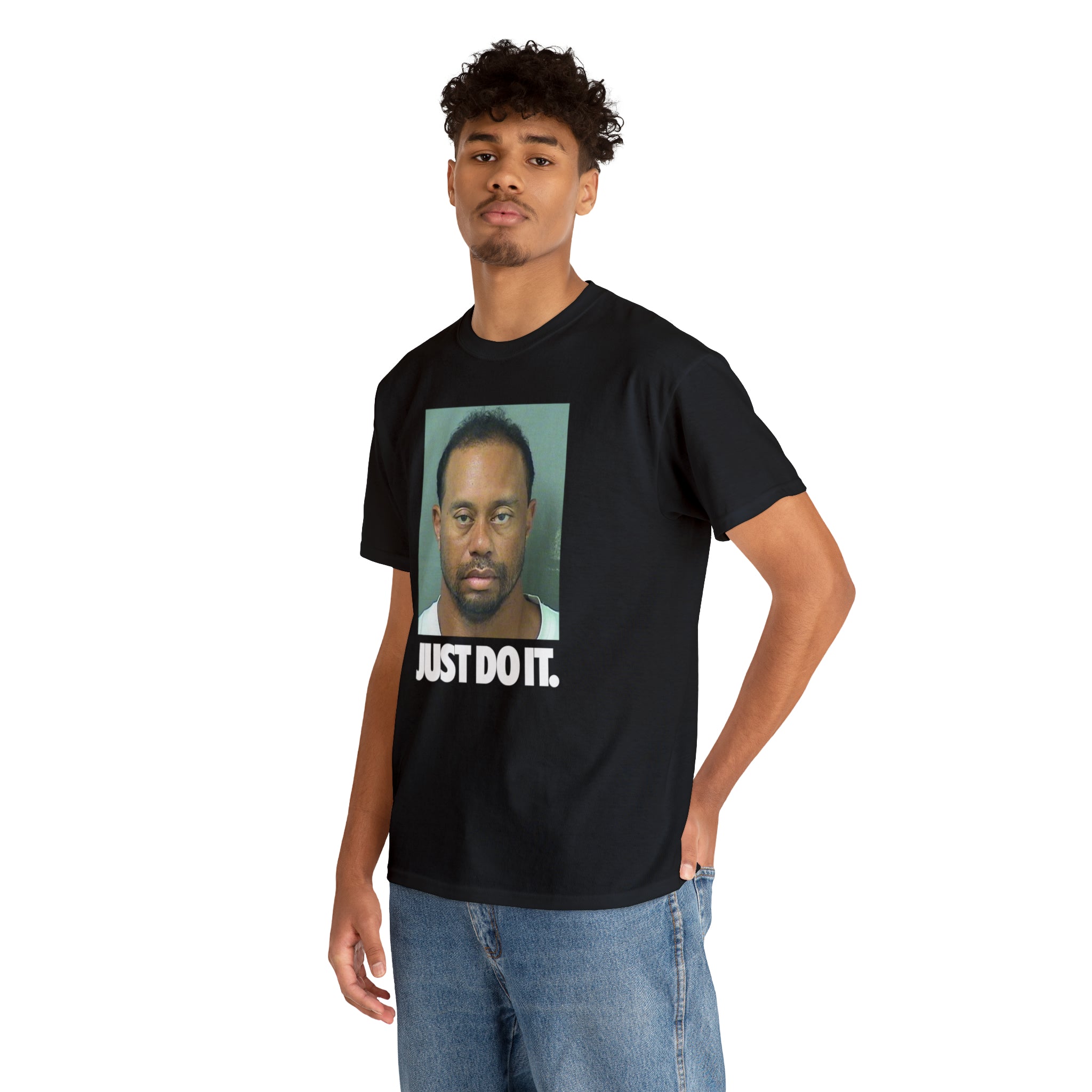 Just Do it Tiger Woods DUI Mugshot - Unisex Heavy Cotton Tee