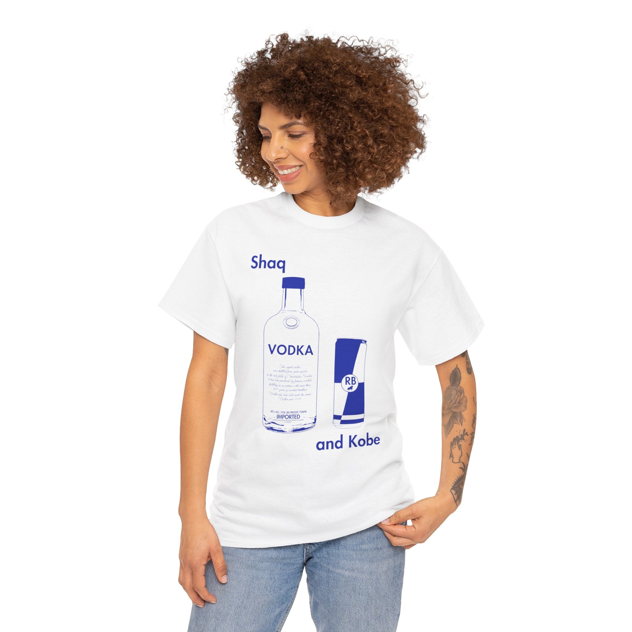 Shaq and Kobe Vodka Redbull - Unisex Heavy Cotton Tee