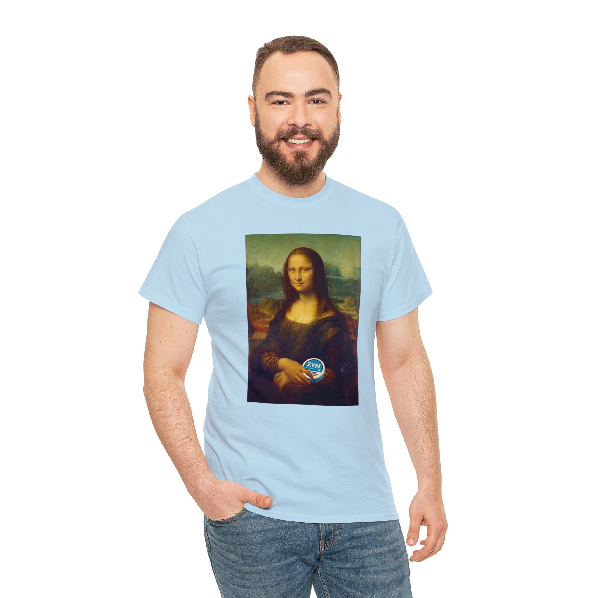 Mona Lisa with Zyns - Unisex Heavy Cotton Tee