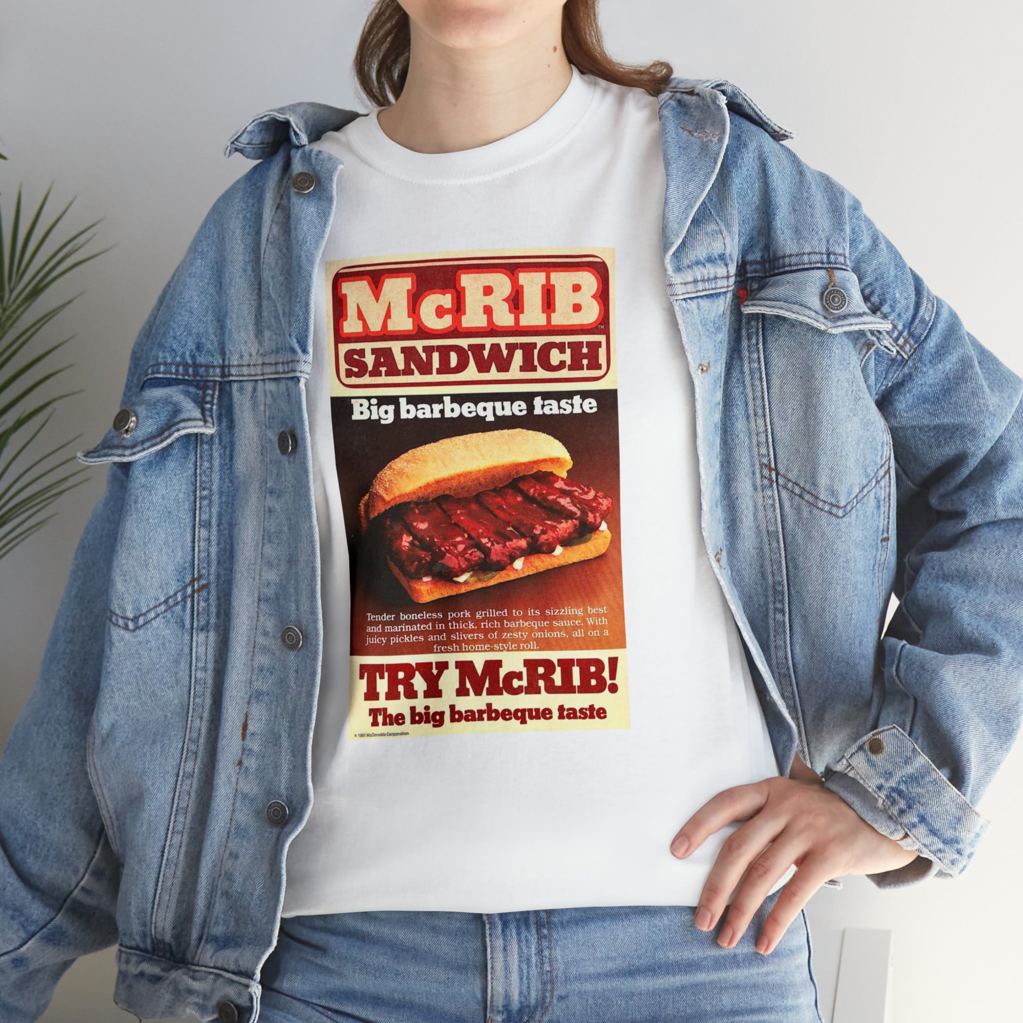 Give me the McRib or give me DEATH - Unisex Heavy Cotton Tee