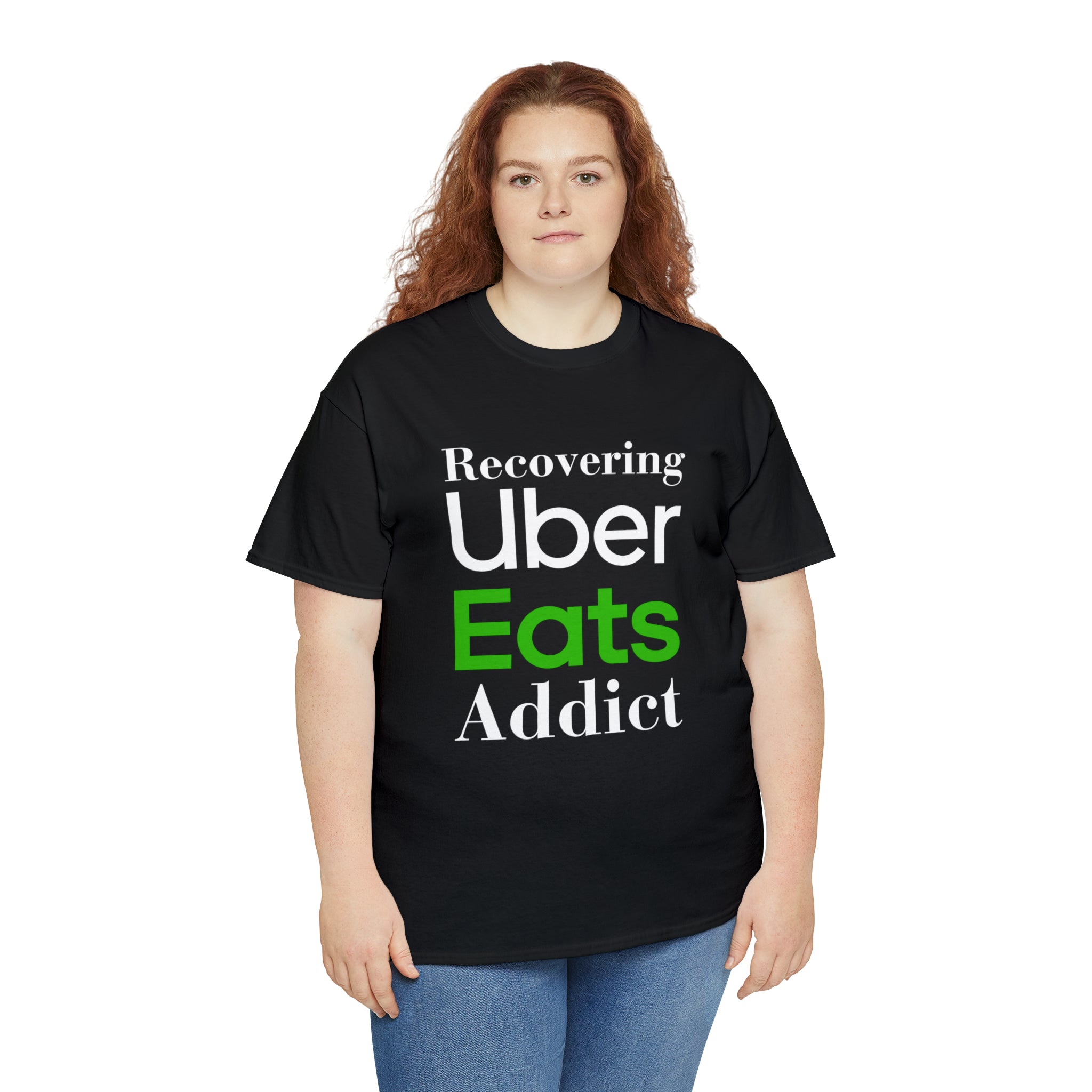 Recovering Uber Eats Addict - Unisex Heavy Cotton Tee