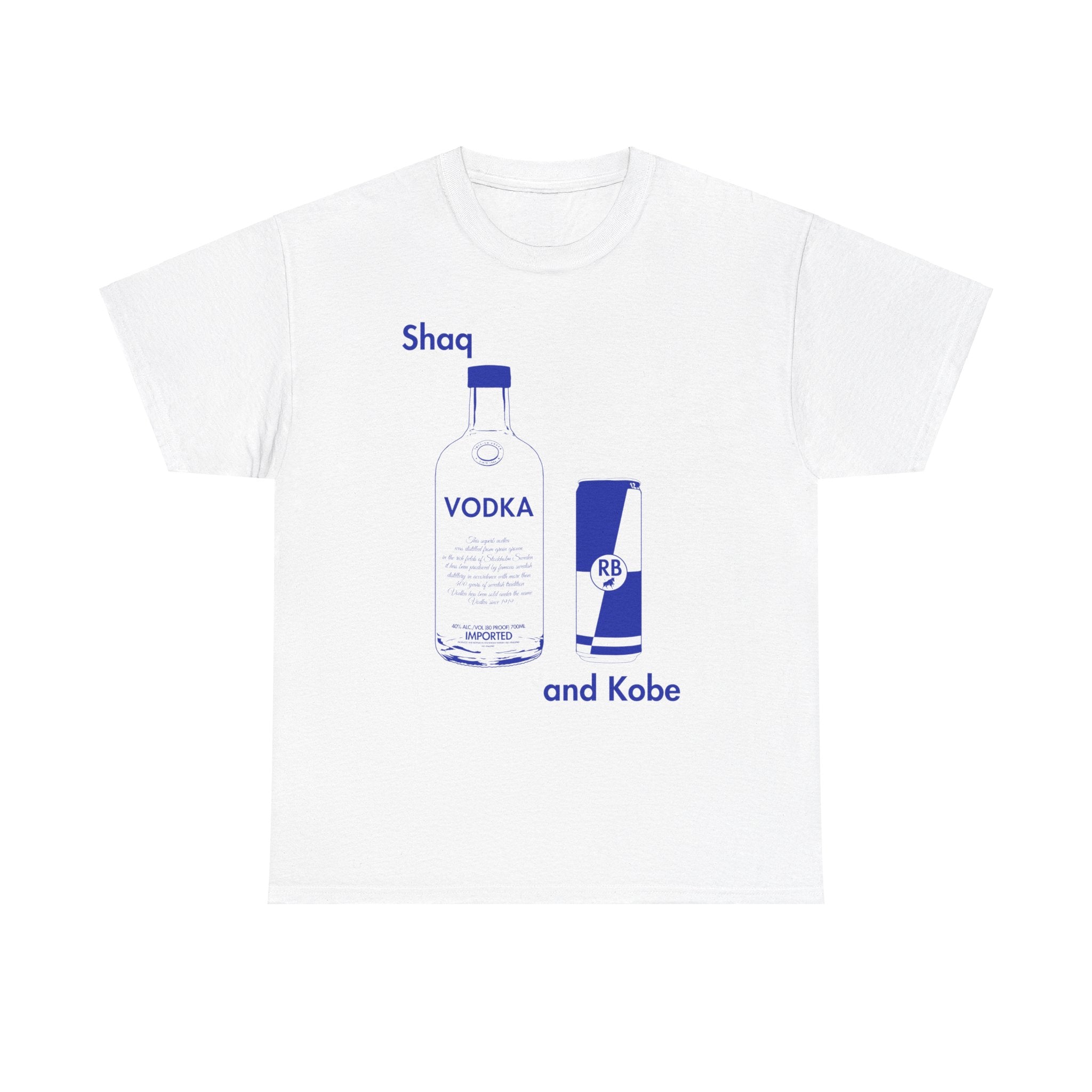 Shaq and Kobe Vodka Redbull - Unisex Heavy Cotton Tee