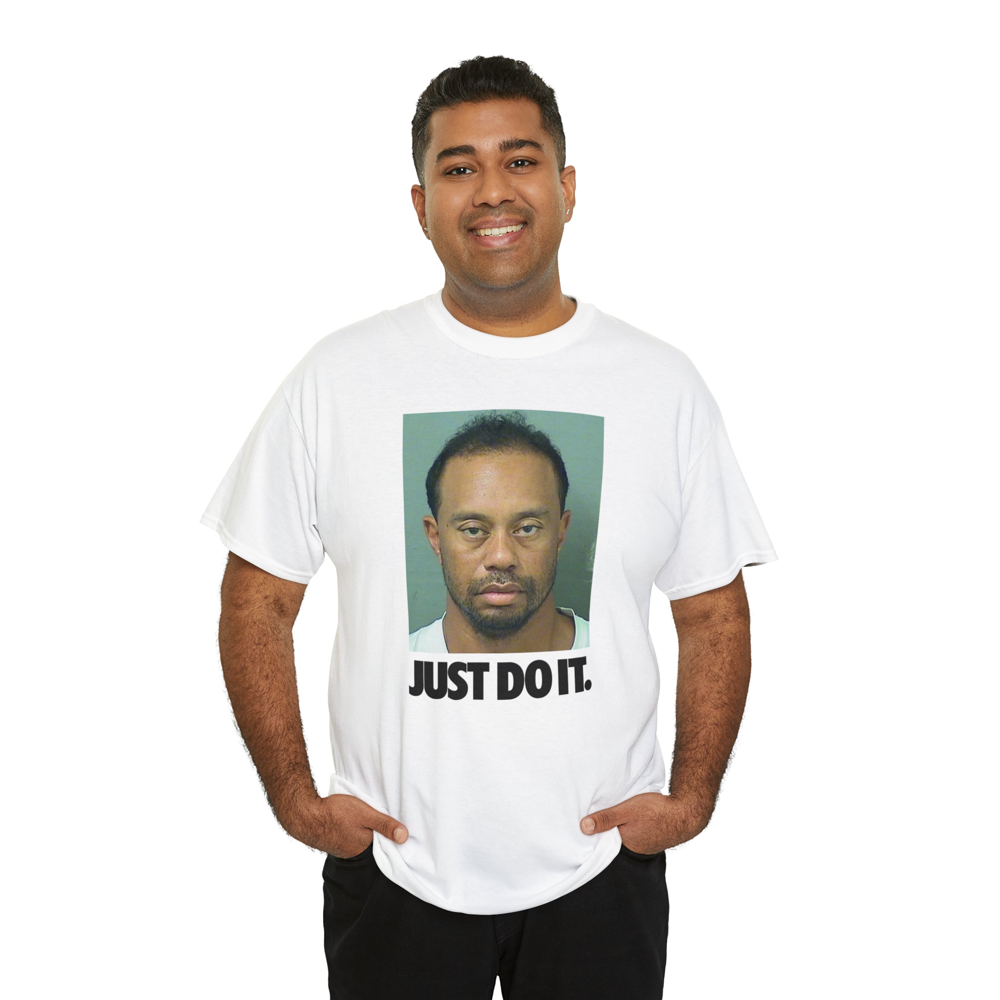 Just Do it Tiger Woods DUI Mugshot - Unisex Heavy Cotton Tee