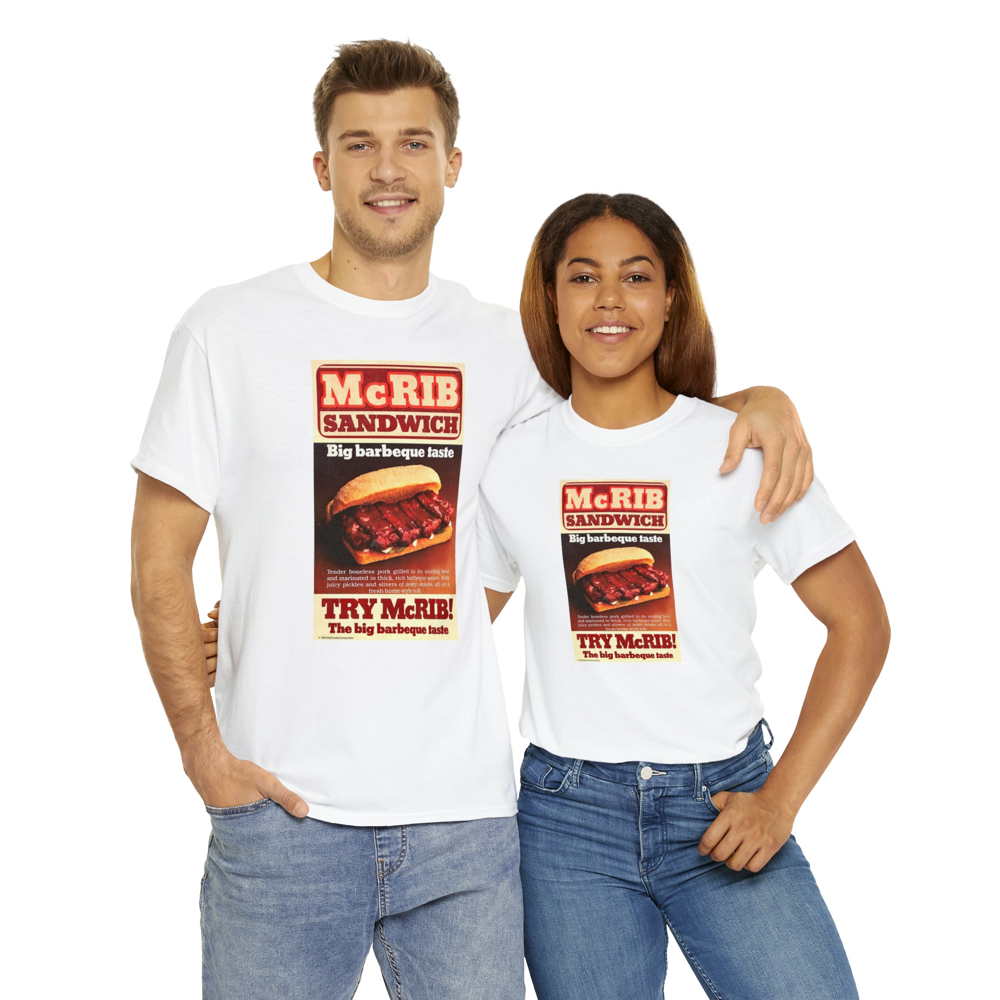 Give me the McRib or give me DEATH - Unisex Heavy Cotton Tee