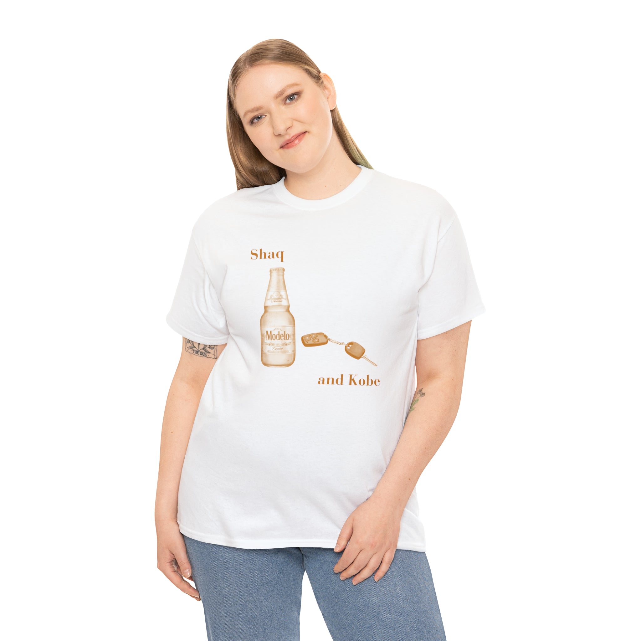 Modelo and Car Keys Shaq and Kobe - Unisex Heavy Cotton Tee