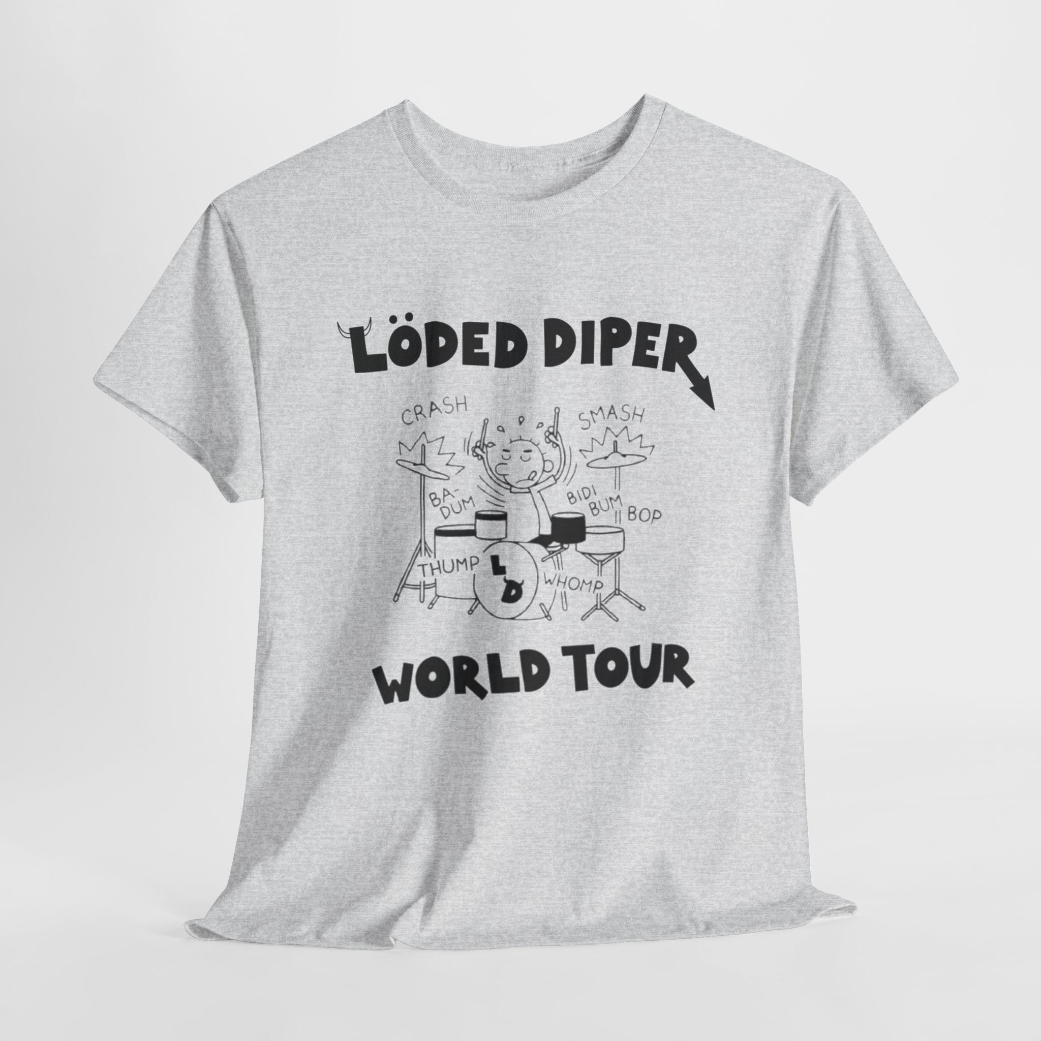 Loded Diper World Tour Shirt (Diary of a Wimpy Kid Rodrick Rules) - Unisex Heavy Cotton Tee