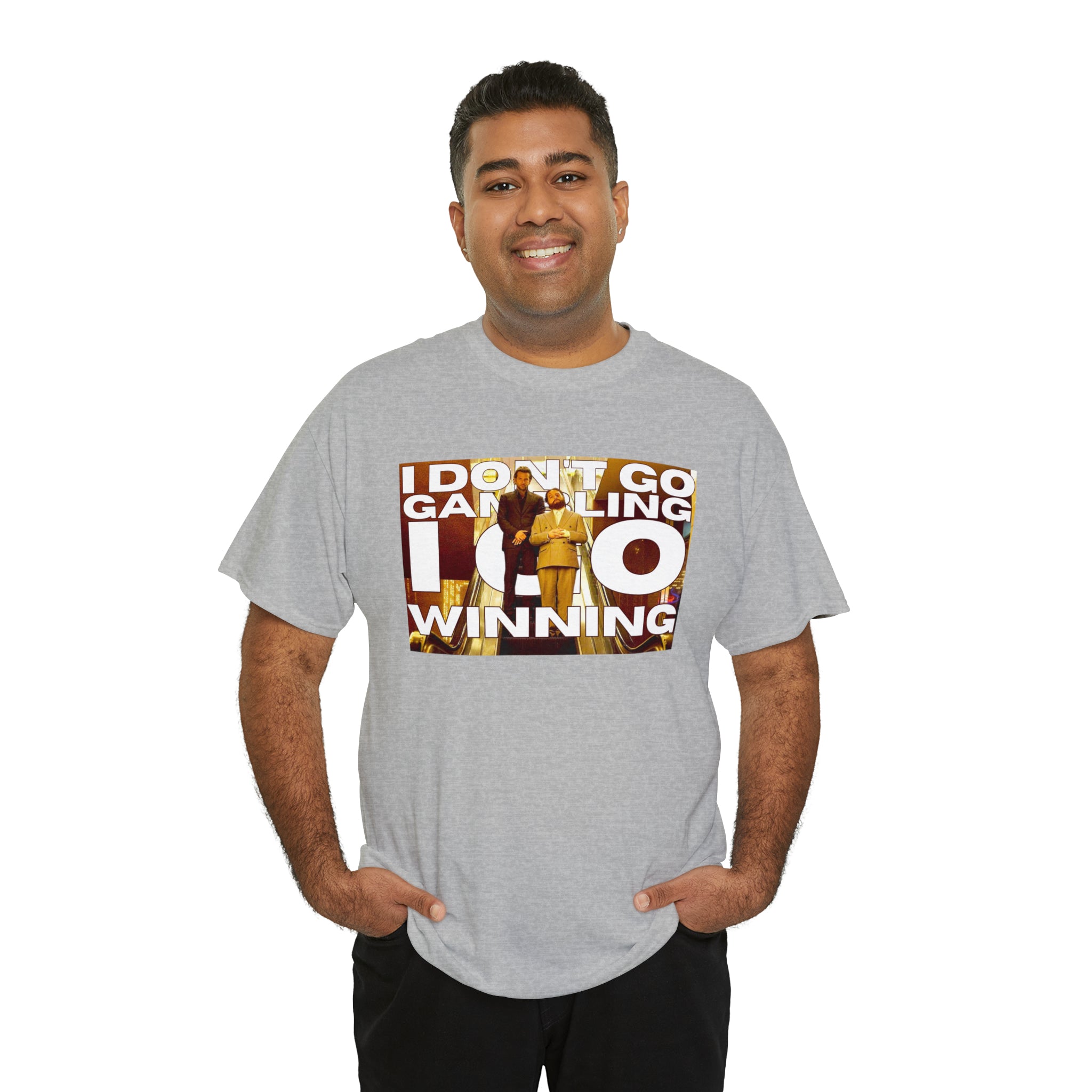 'I don't go Gambling I go Winning" Allen Hangover - Unisex Heavy Cotton Tee