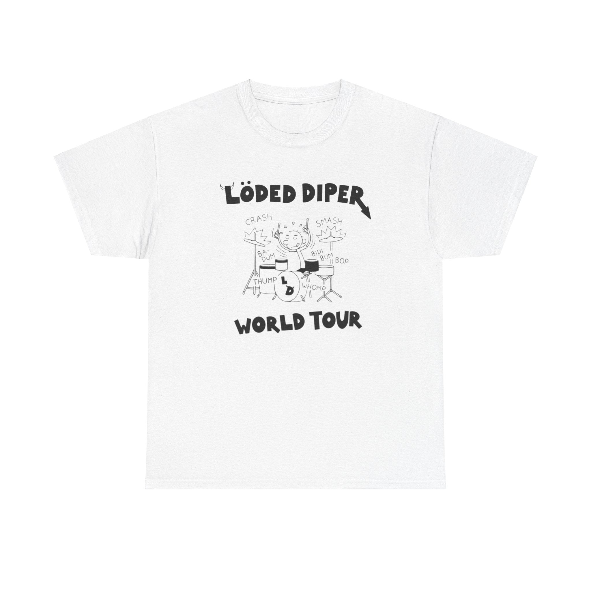 Loded Diper World Tour Shirt (Diary of a Wimpy Kid Rodrick Rules) - Unisex Heavy Cotton Tee