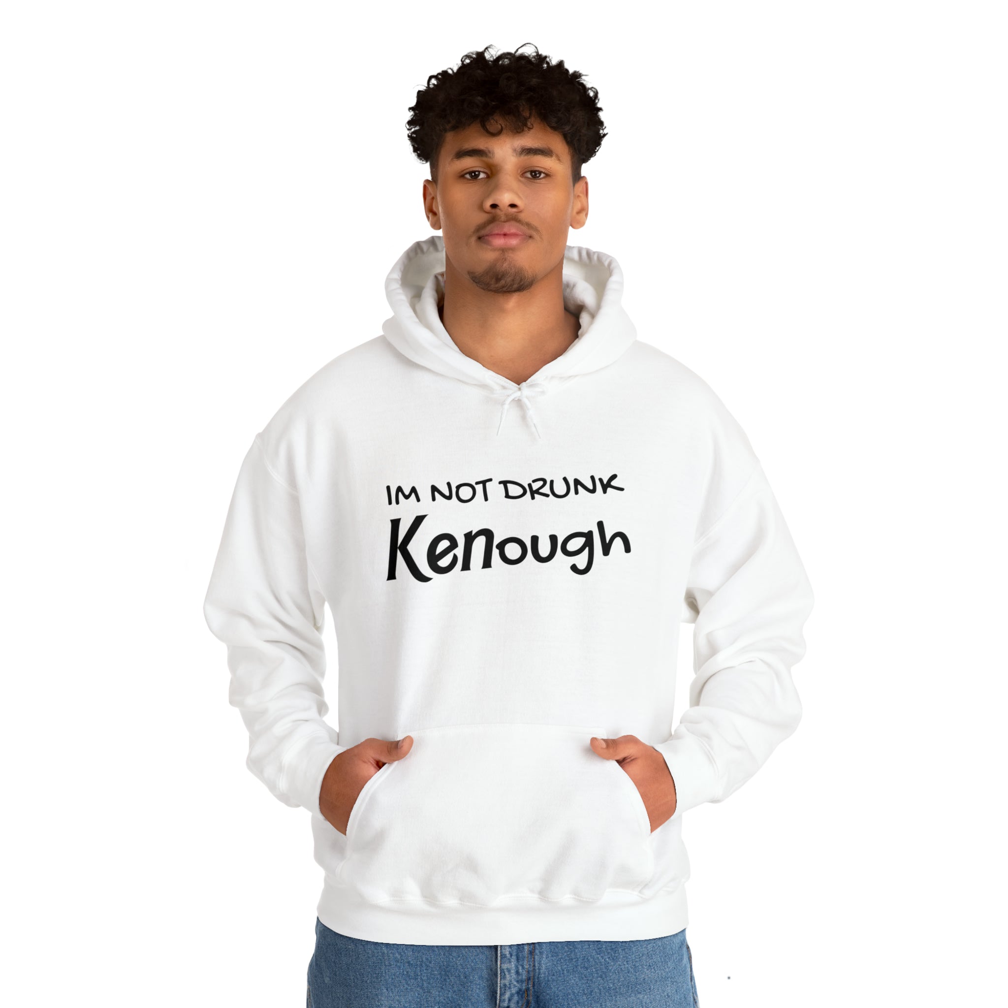 I'm not drunk Kenough Barbie (Black) - Unisex Heavy Blend™ Hooded Sweatshirt