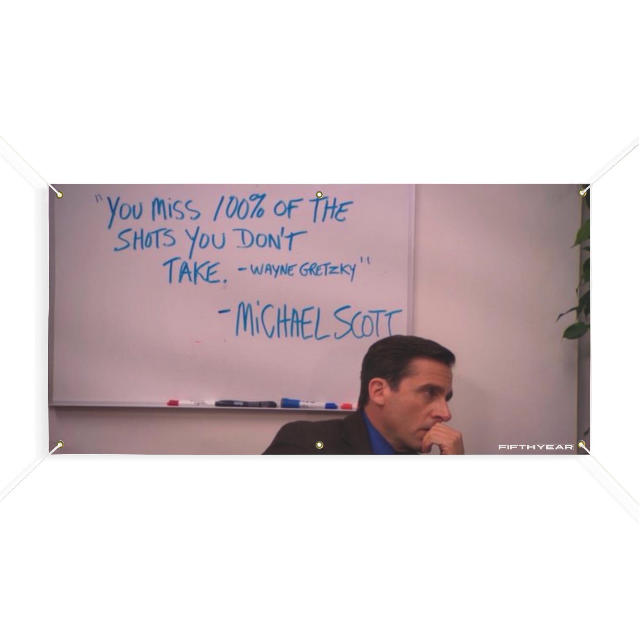 You miss 100% of the shots you don't take - Wayne Gretzky - Michael Scott - Flag