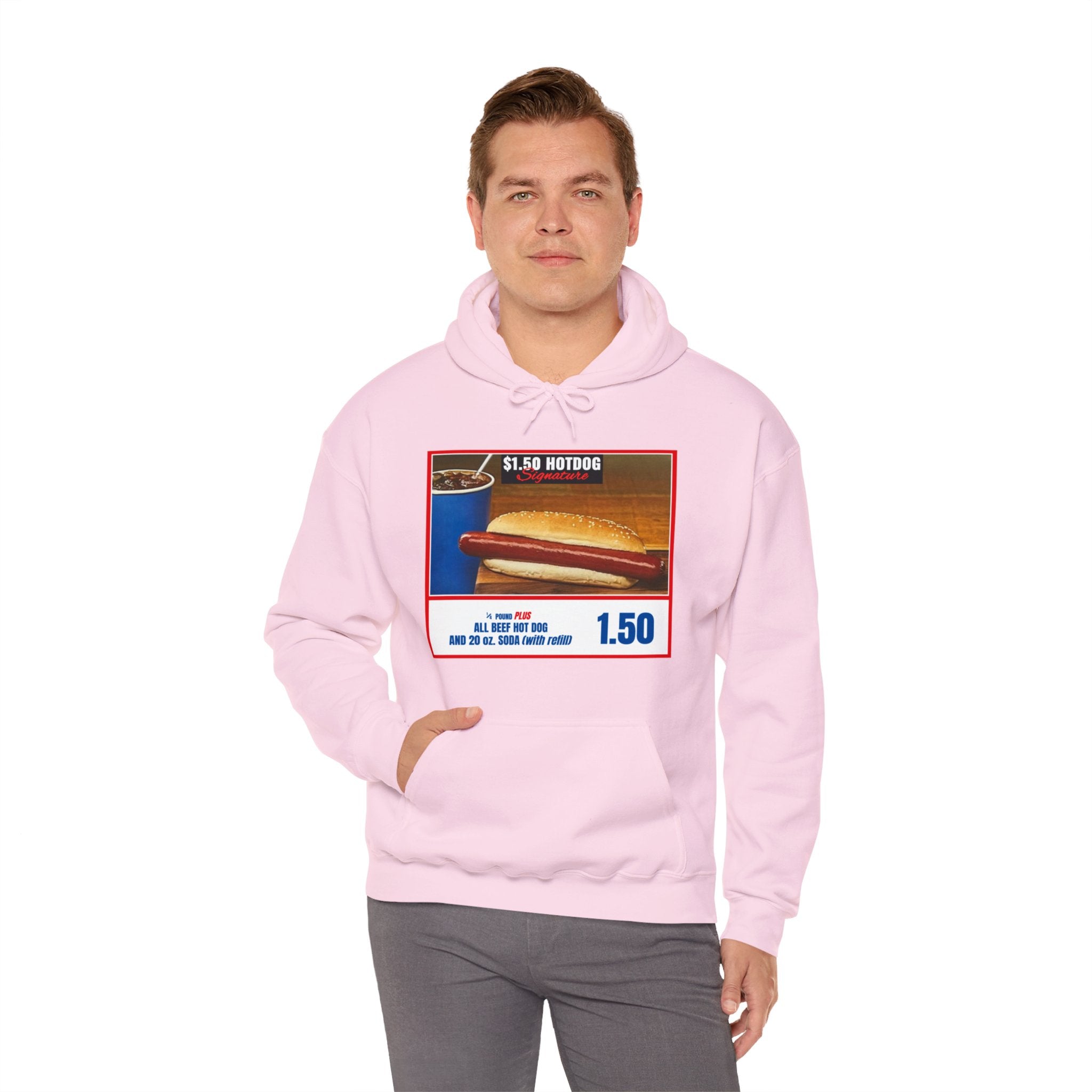 Costco $1.50 Hotdog (with back quote) - Unisex Heavy Blend™ Hooded Sweatshirt