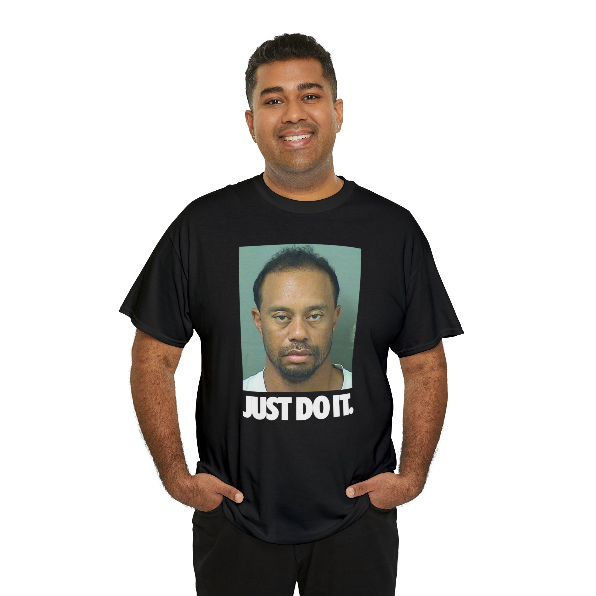 Just Do it Tiger Woods DUI Mugshot - Unisex Heavy Cotton Tee