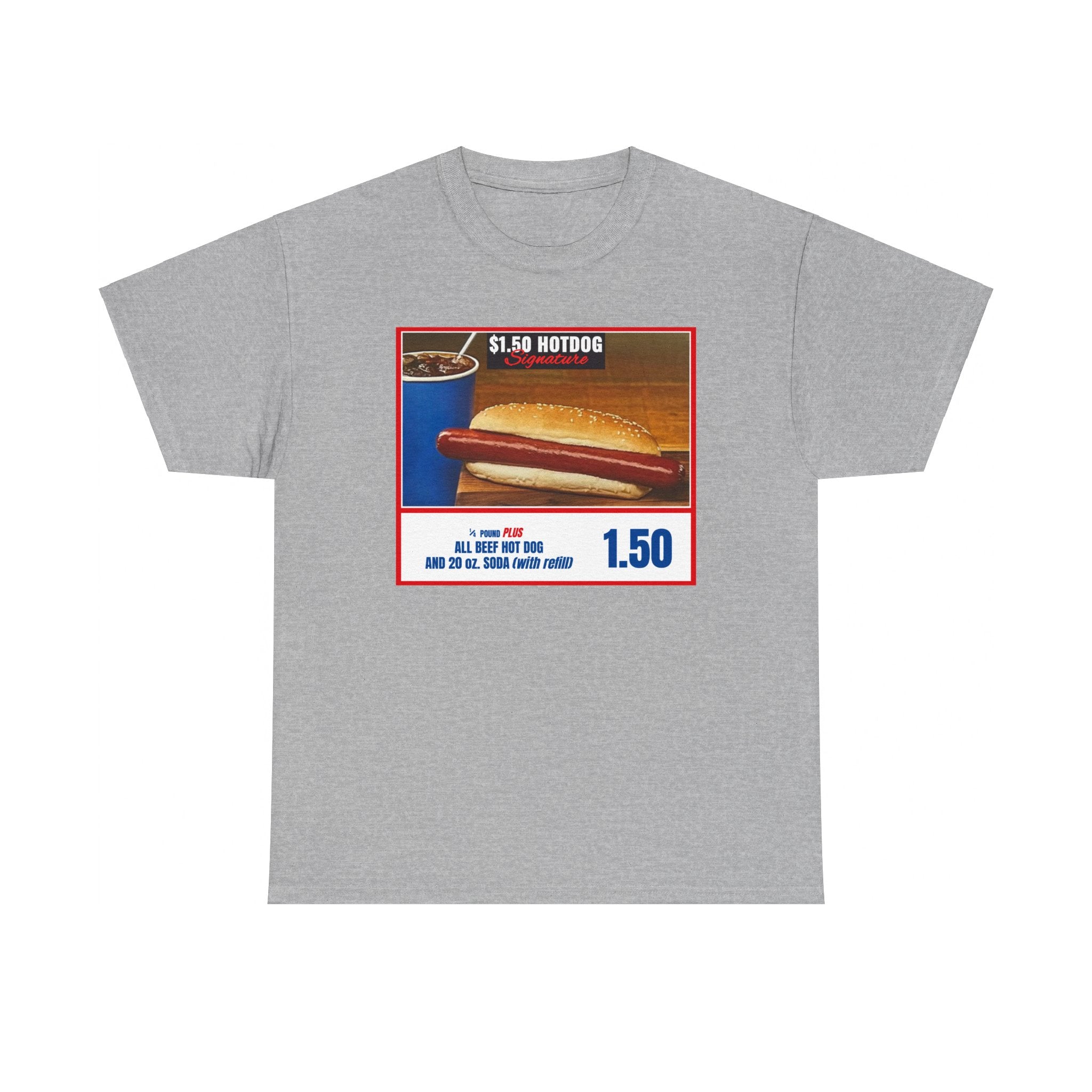 Costco Hotdog (no back quote) - Unisex Heavy Cotton Tee